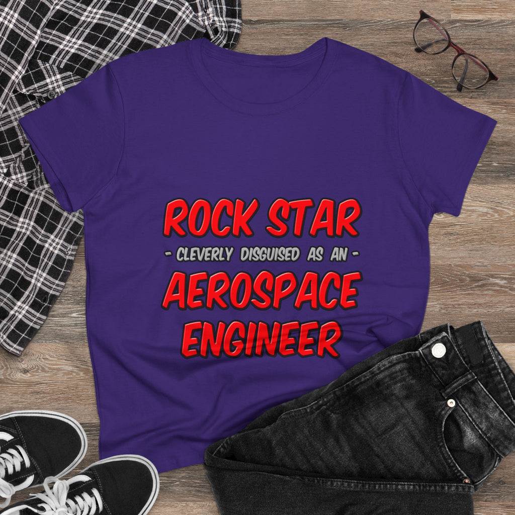 Rock Star...Aerospace Engineer - Women's Midweight Cotton Tee