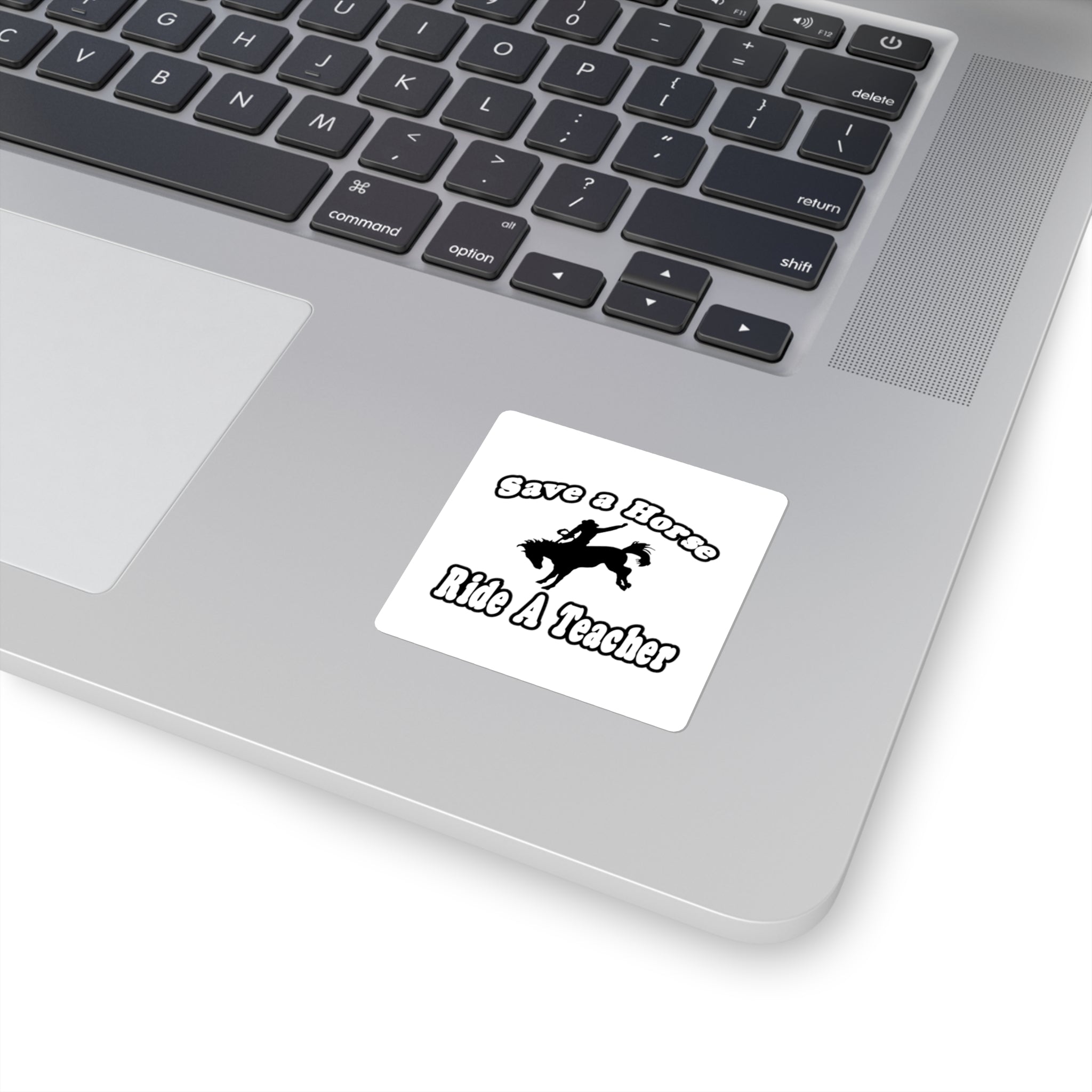save horse ride teacher - Square Stickers