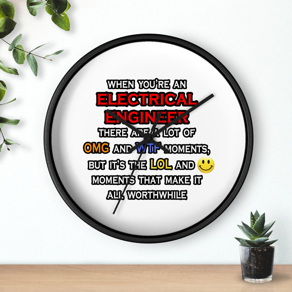 Funny Electrical Engineer ... OMG WTF LOL - Wall Clock