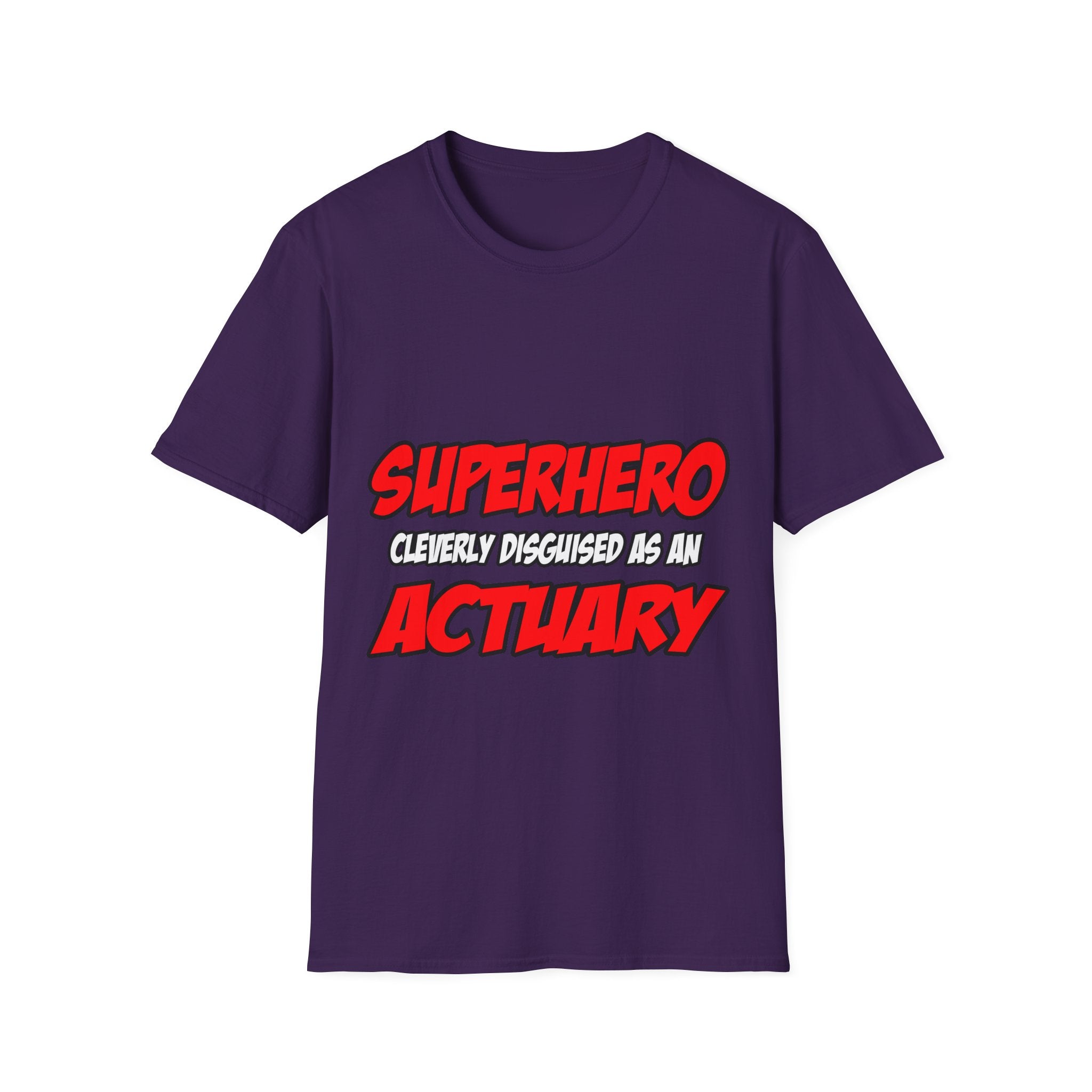Superhero...Actuary - Unisex Softstyle T-Shirt