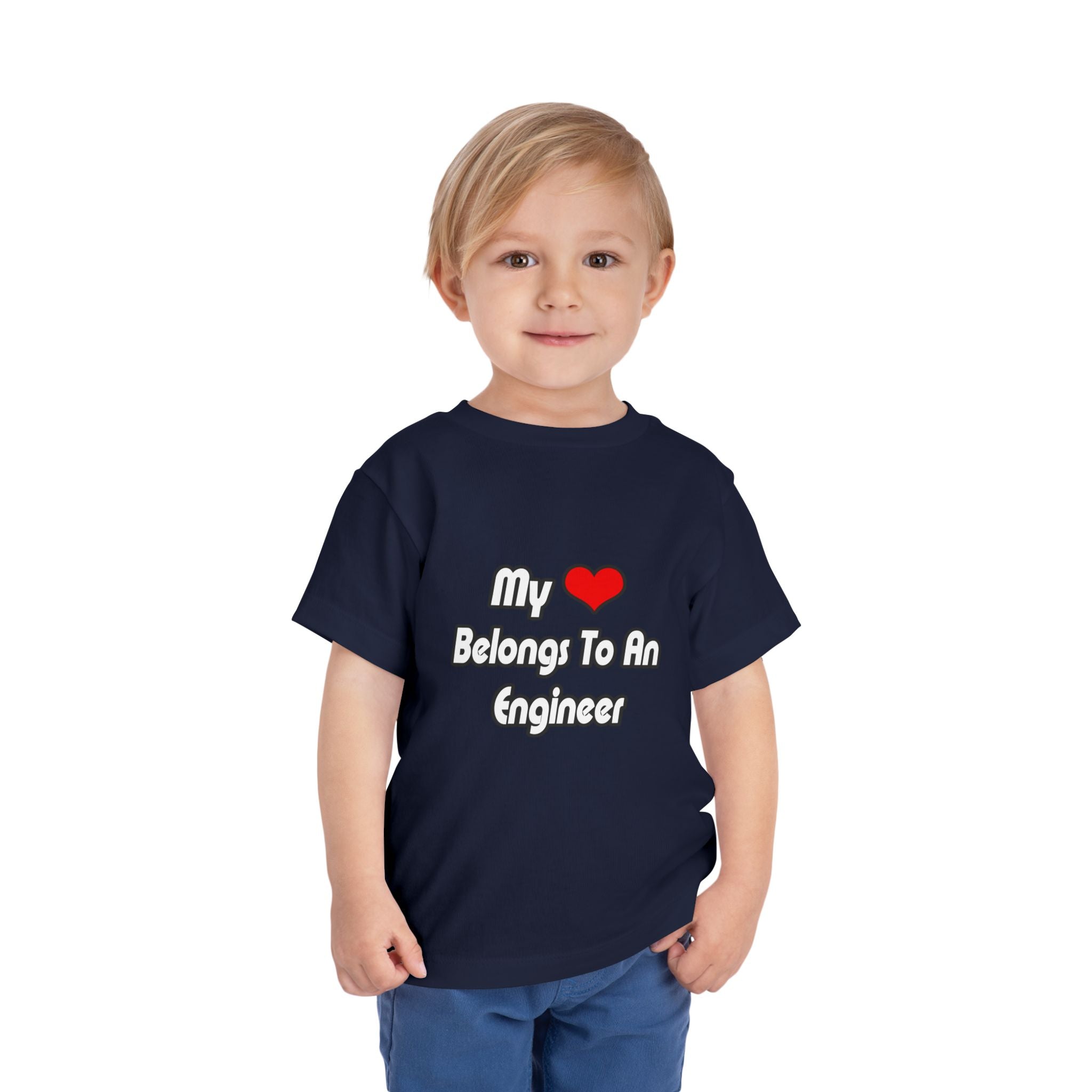 My Heart Belongs To An Engineer - Toddler Short Sleeve Tee