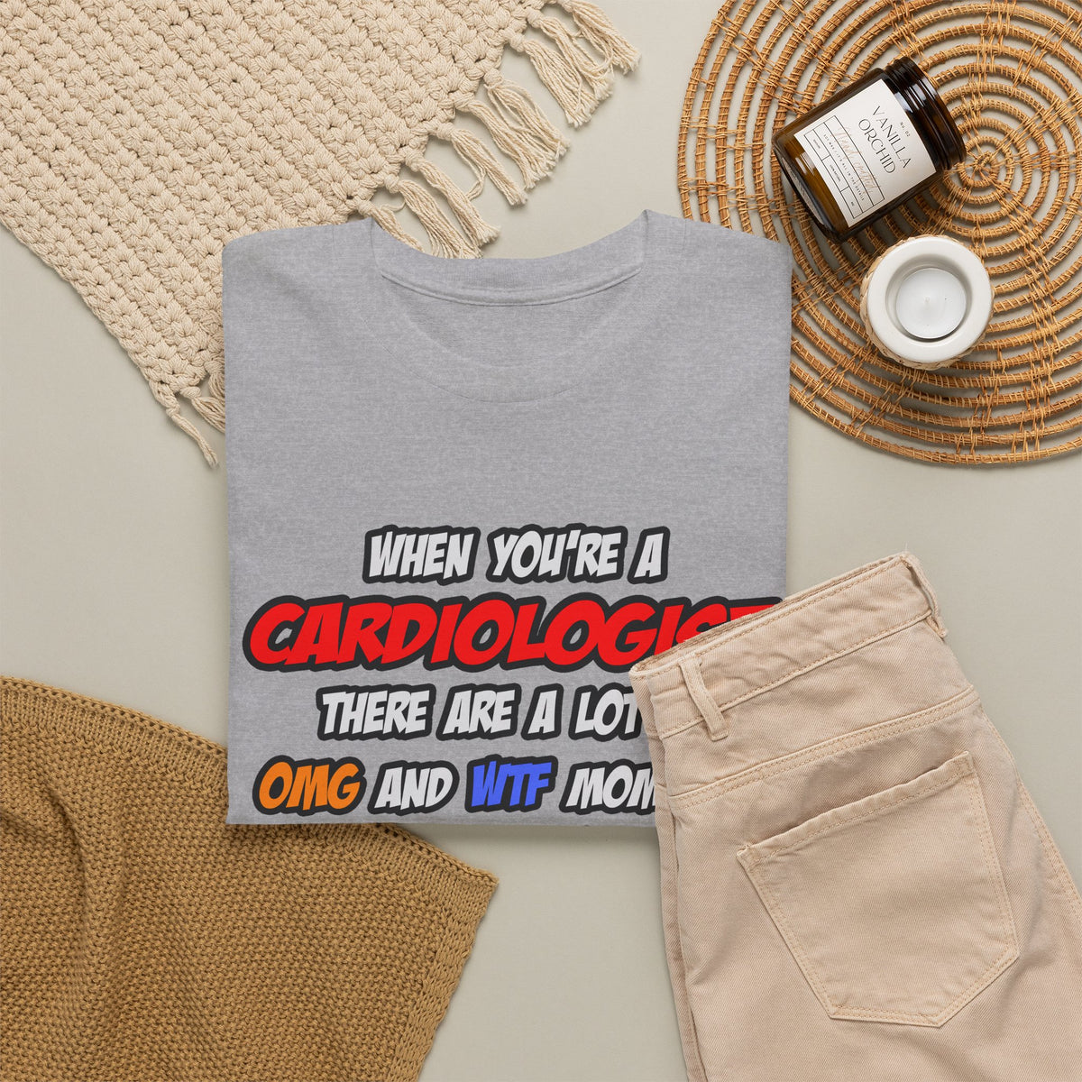 Cardiologist .. OMG WTF LOL - Unisex Heavy Cotton Tee