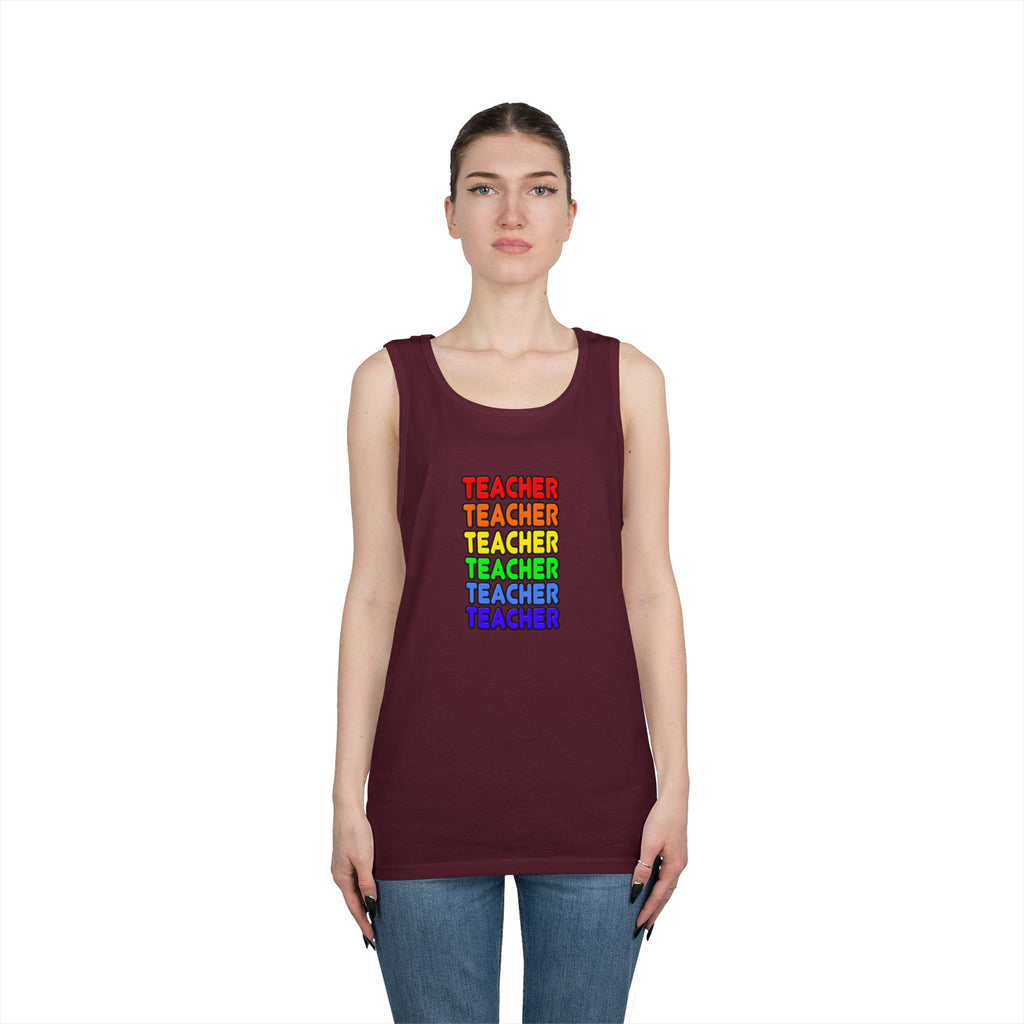 Rainbow Teacher - Unisex Heavy Cotton Tank Top