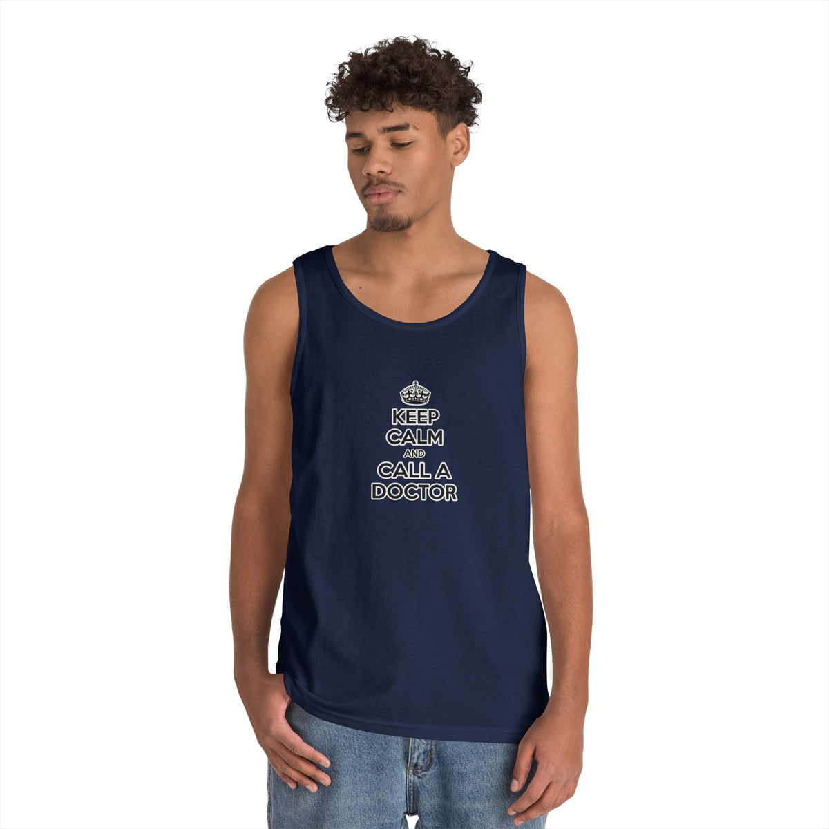 Keep Calm and Call a Doctor - Unisex Heavy Cotton Tank Top