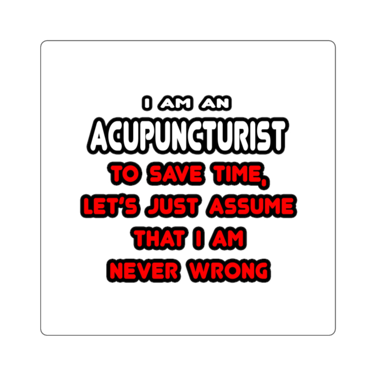 Funny Acupuncturist T Shirts and Gifts - Square Stickers
