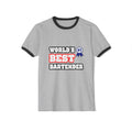 World's Best Bartender - Unisex Cotton Ringer T-Shirt