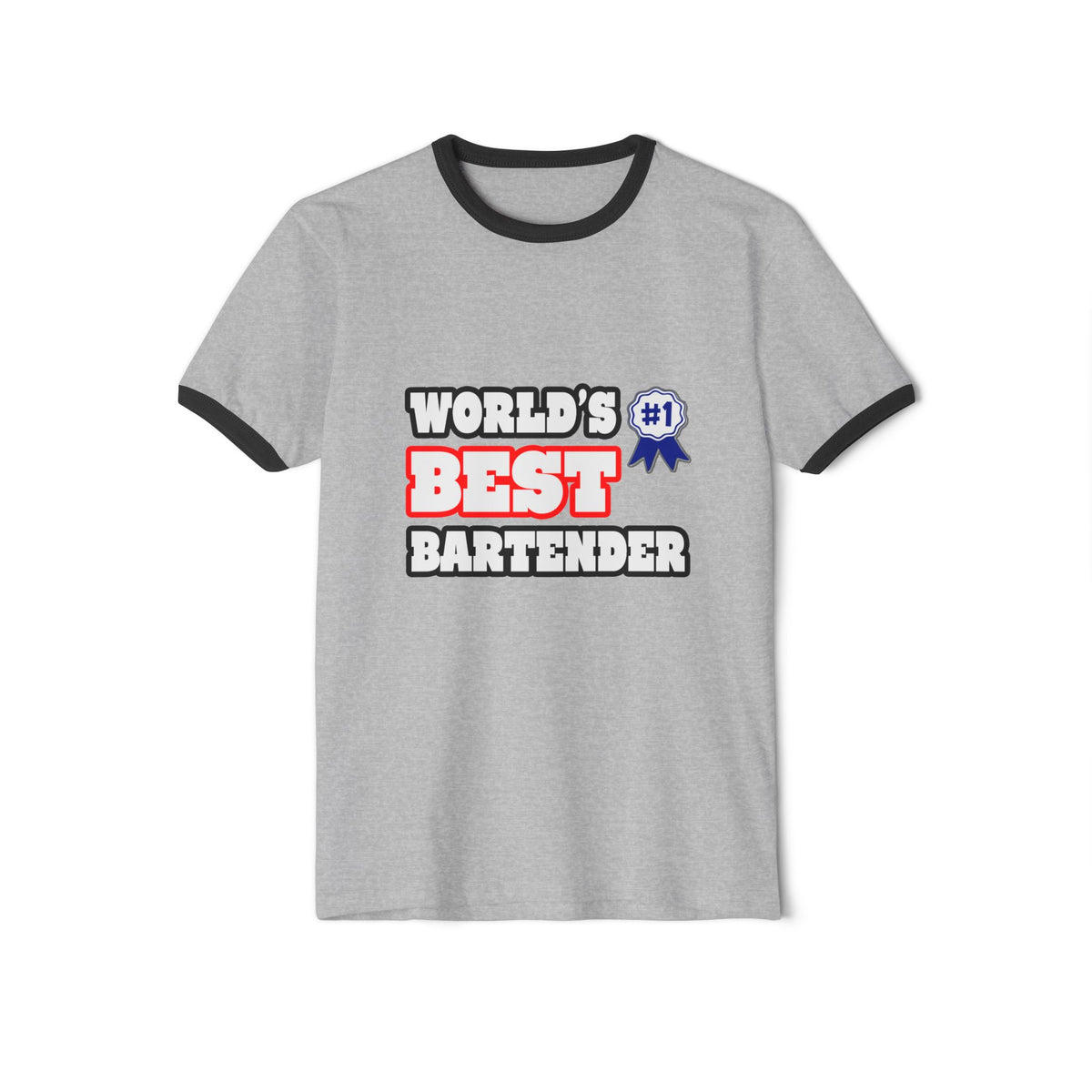 World's Best Bartender - Unisex Cotton Ringer T-Shirt