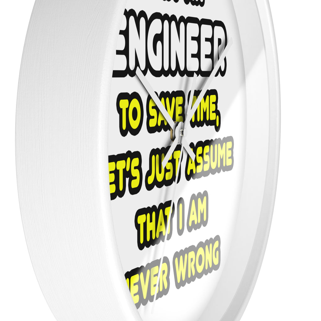 Funny Engineer T Shirts and Gifts - Wall Clock
