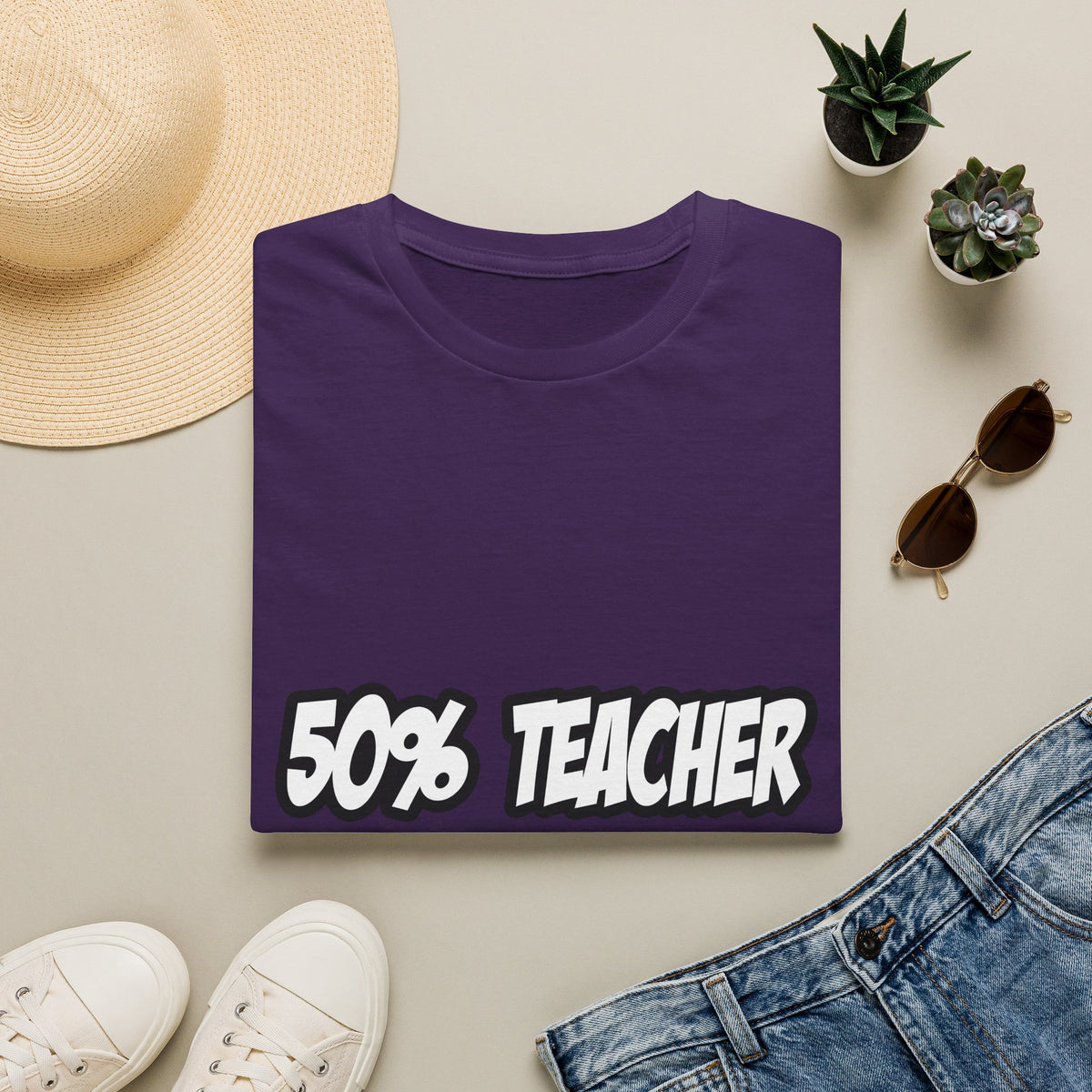 Half Teacher...Half Superhero - Unisex Softstyle T-Shirt