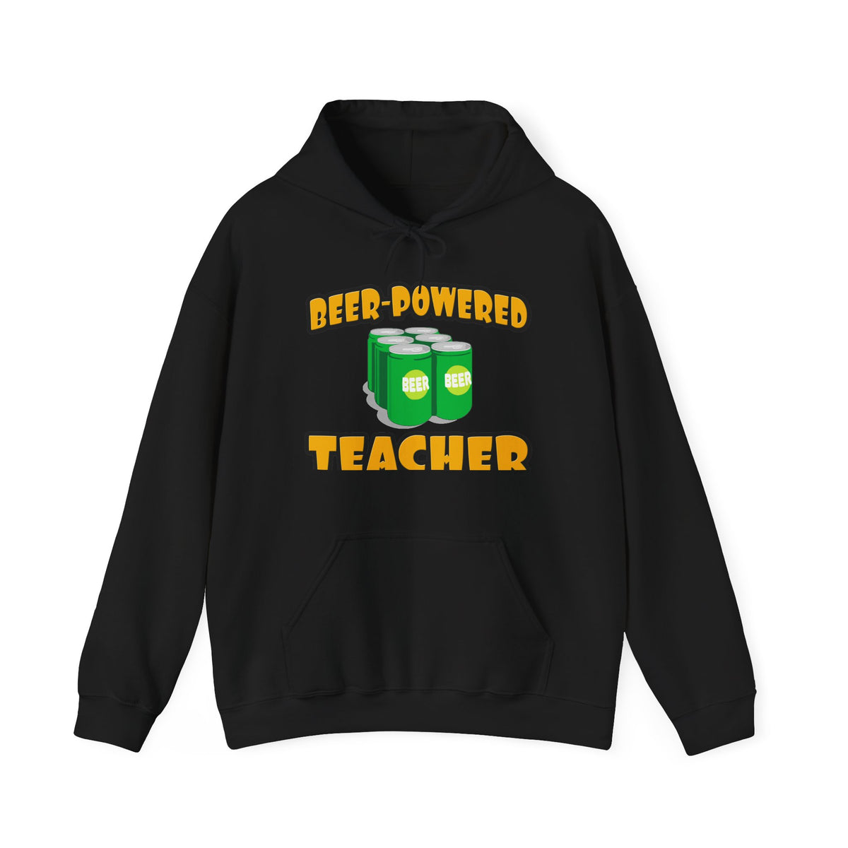 Beer Powered Teacher - Unisex Heavy Blend™ Hooded Sweatshirt