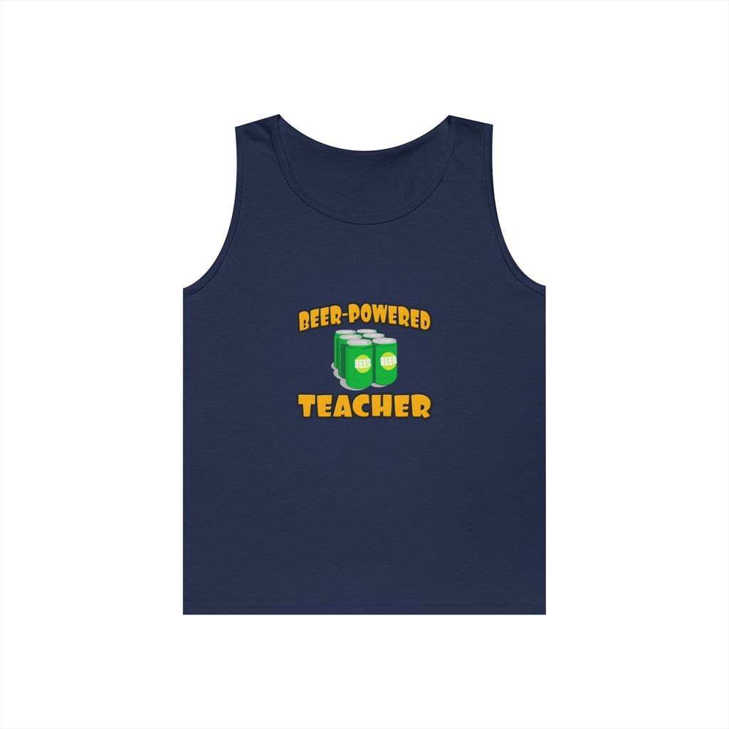 Beer Powered Teacher - Unisex Heavy Cotton Tank Top