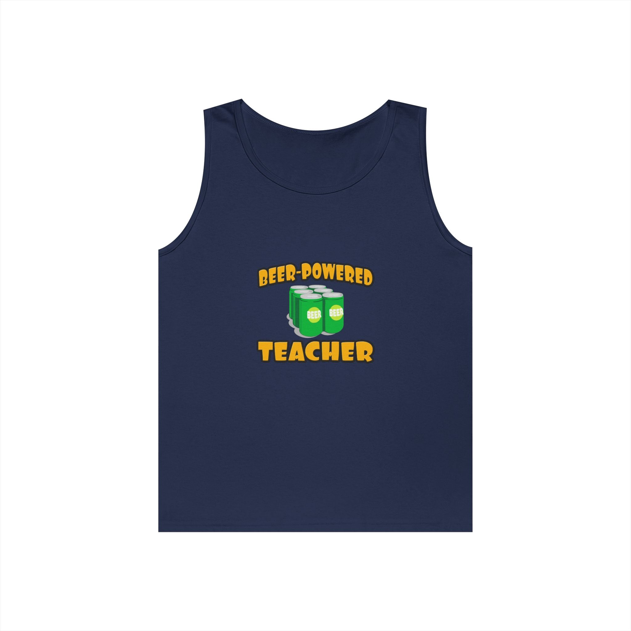 Beer Powered Teacher - Unisex Heavy Cotton Tank Top