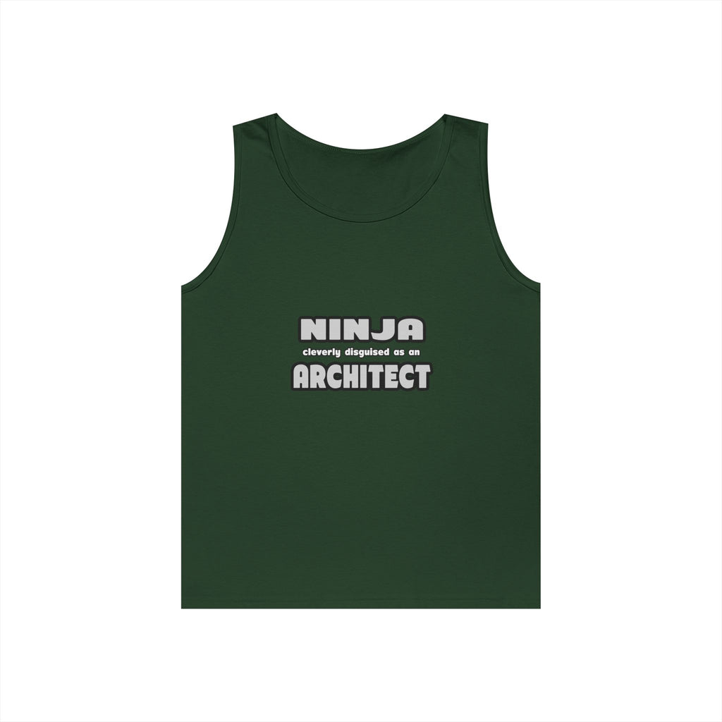 Ninja Cleverly Disguised As An Architect - Unisex Heavy Cotton Tank Top