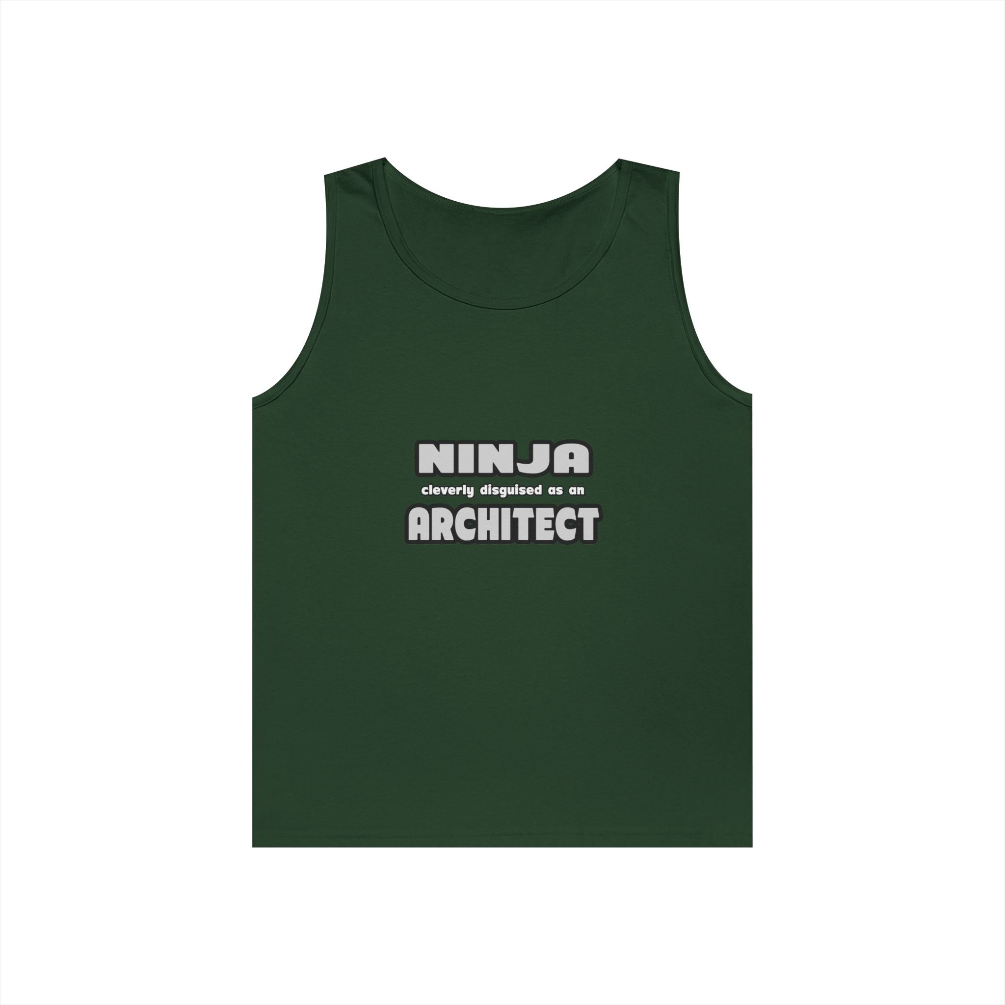 Ninja Cleverly Disguised As An Architect - Unisex Heavy Cotton Tank Top