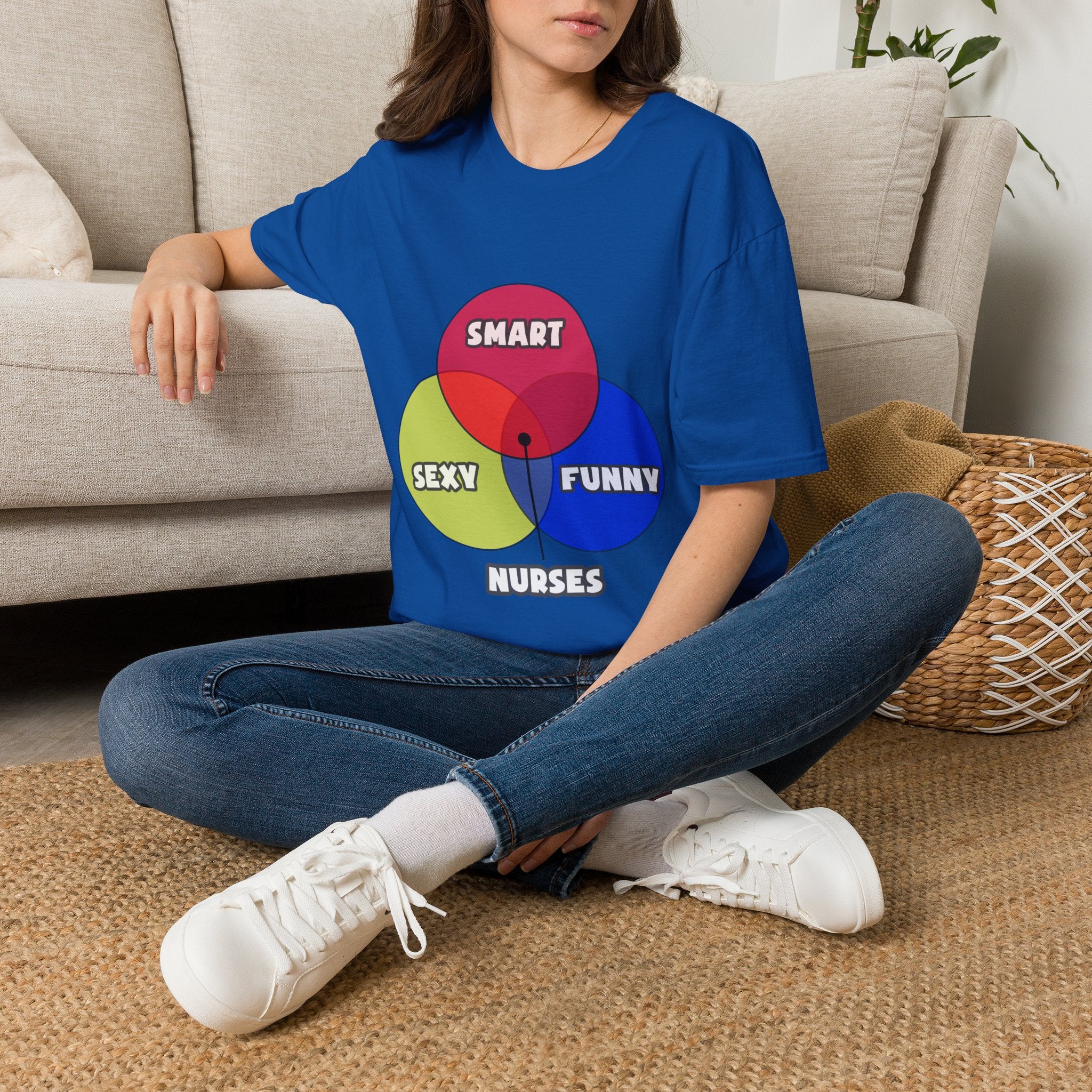 Venn Diagram .. Nurses - Unisex Softstyle T-Shirt