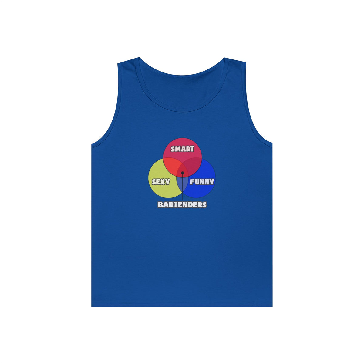 Venn Diagram .. Bartenders - Unisex Heavy Cotton Tank Top