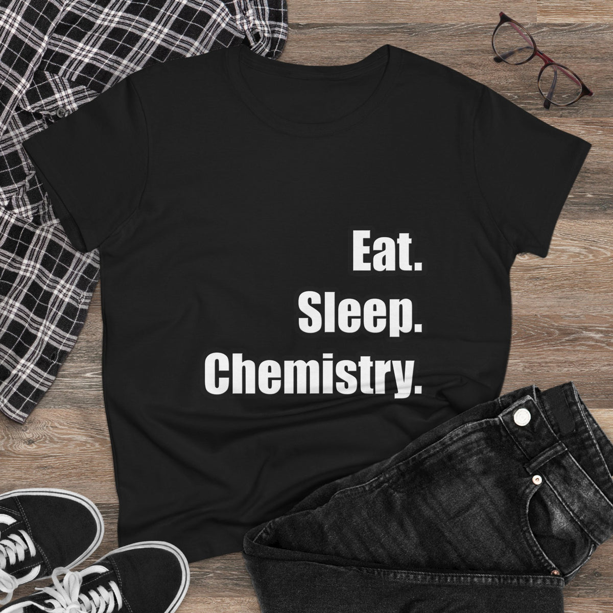 Eat. Sleep. Chemistry - Women's Midweight Cotton Tee