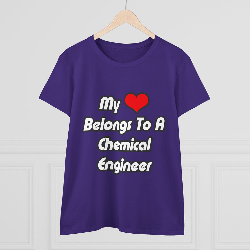 My Heart Belongs To A Chemical Engineer - Women's Midweight Cotton Tee