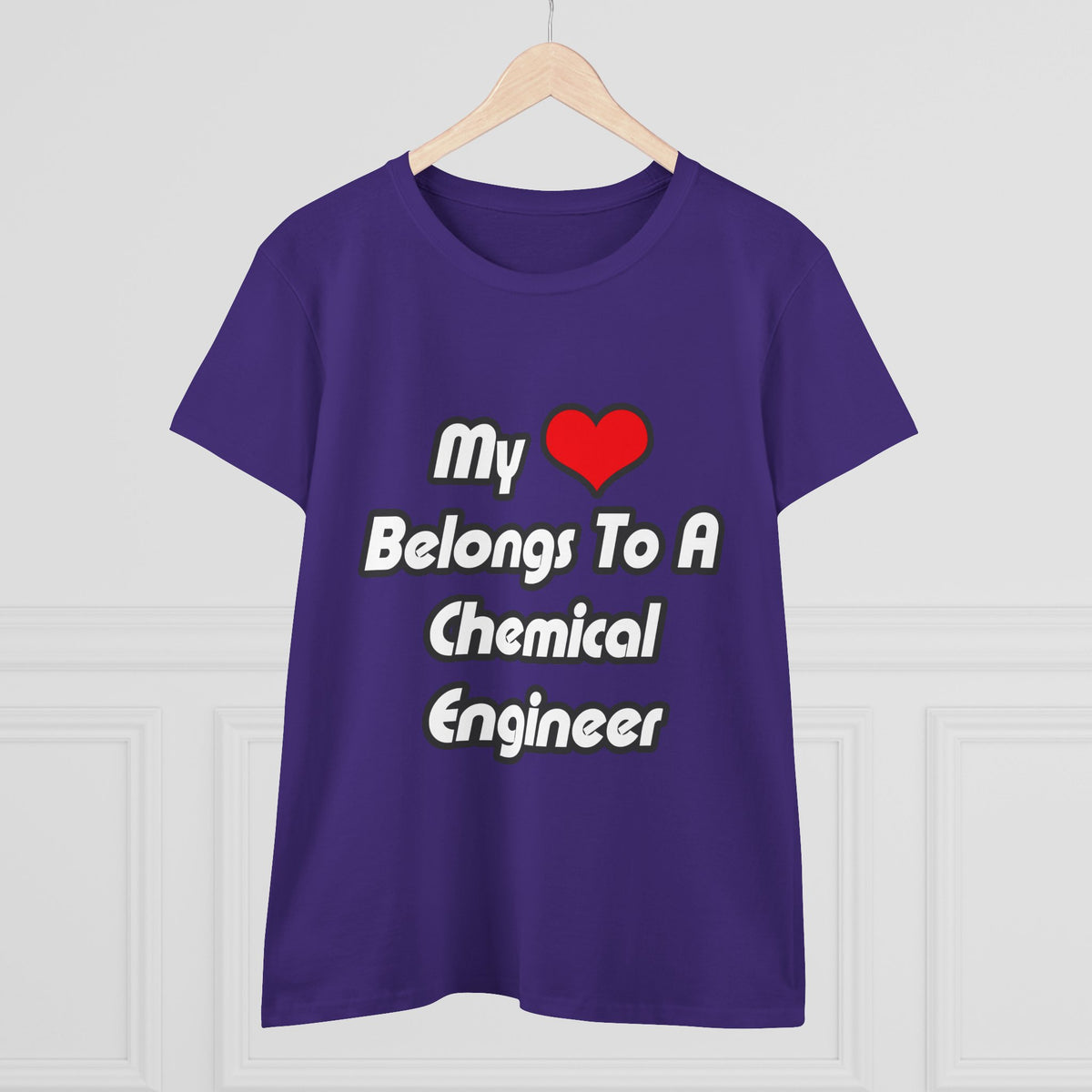 My Heart Belongs To A Chemical Engineer - Women's Midweight Cotton Tee
