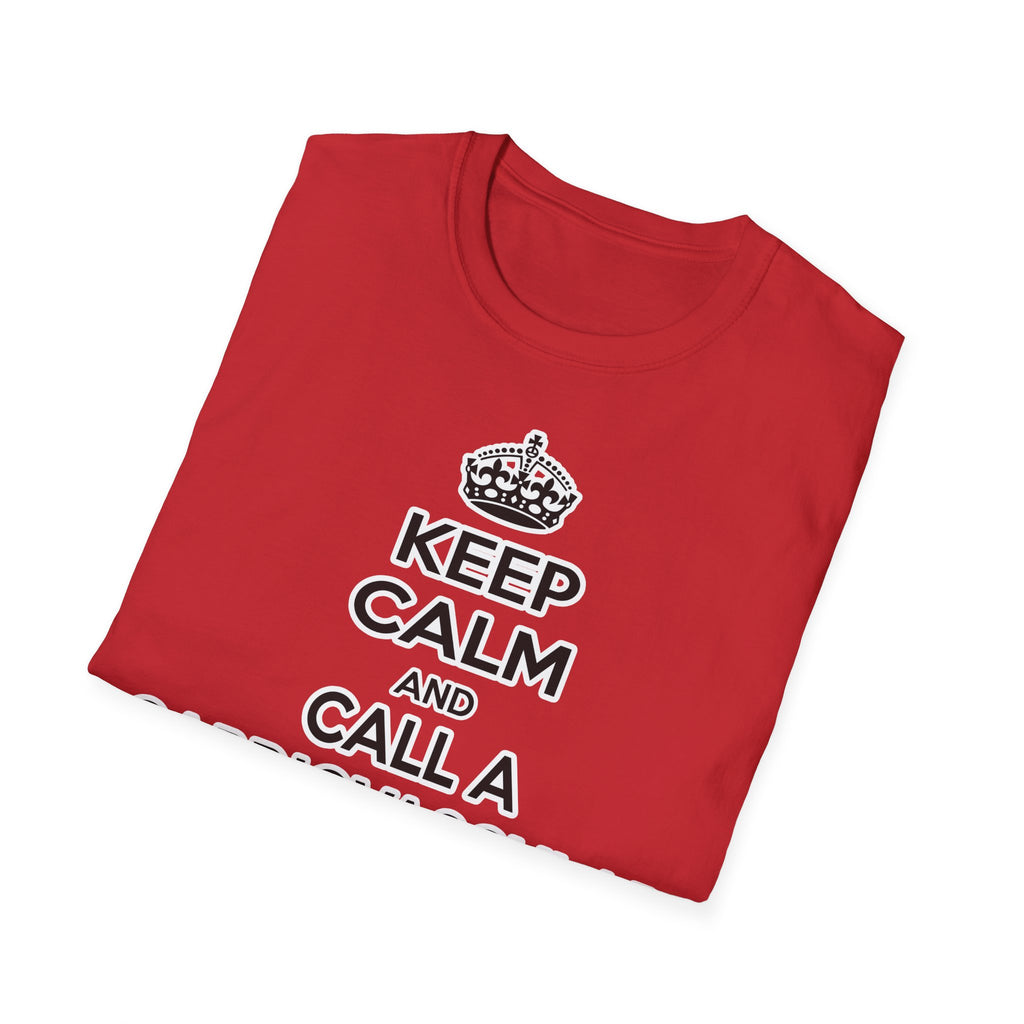Keep Calm and Call a Cardiovascular Technologist - Unisex Softstyle T-Shirt
