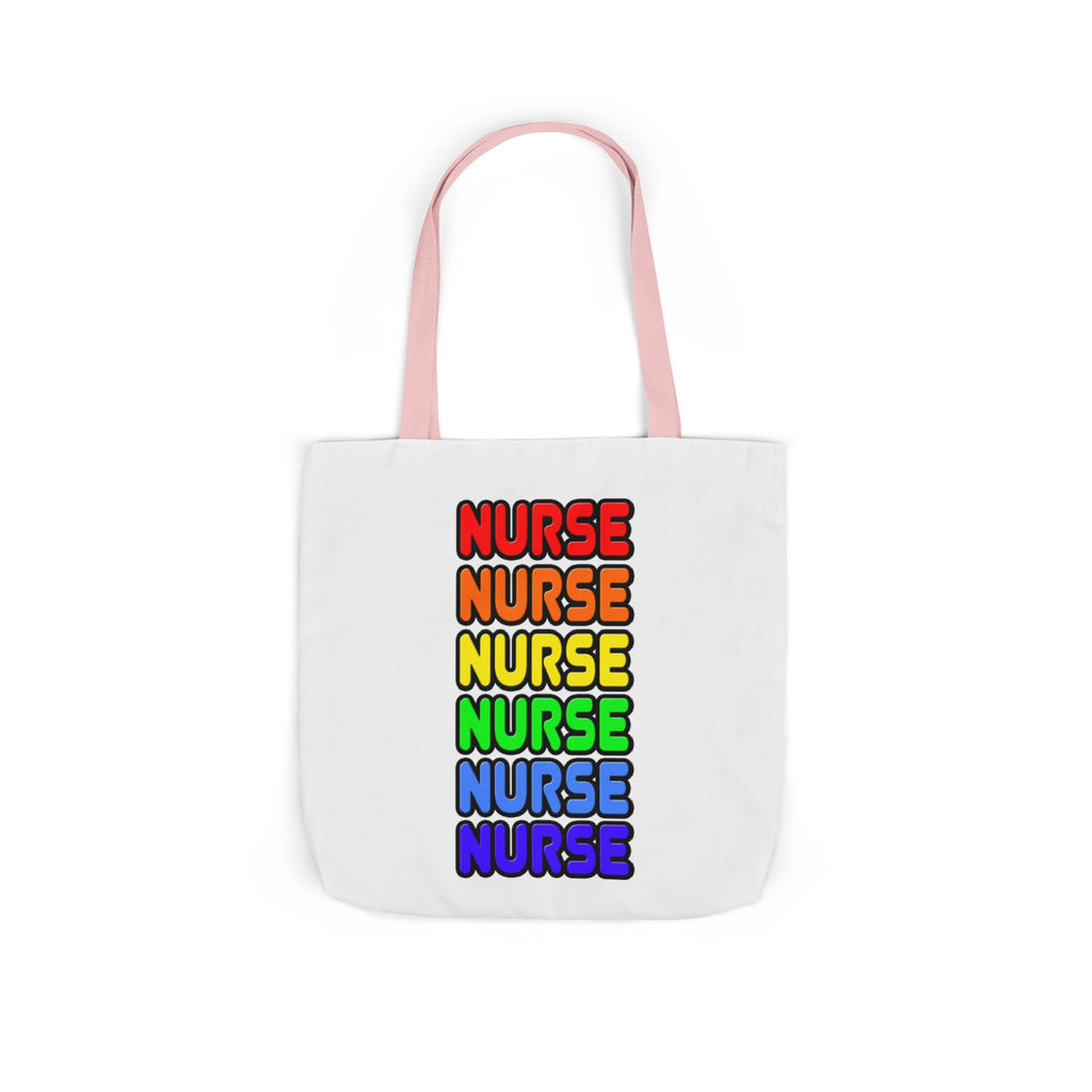 Rainbow Nurse - Canvas Tote Bag, 5-Color Straps
