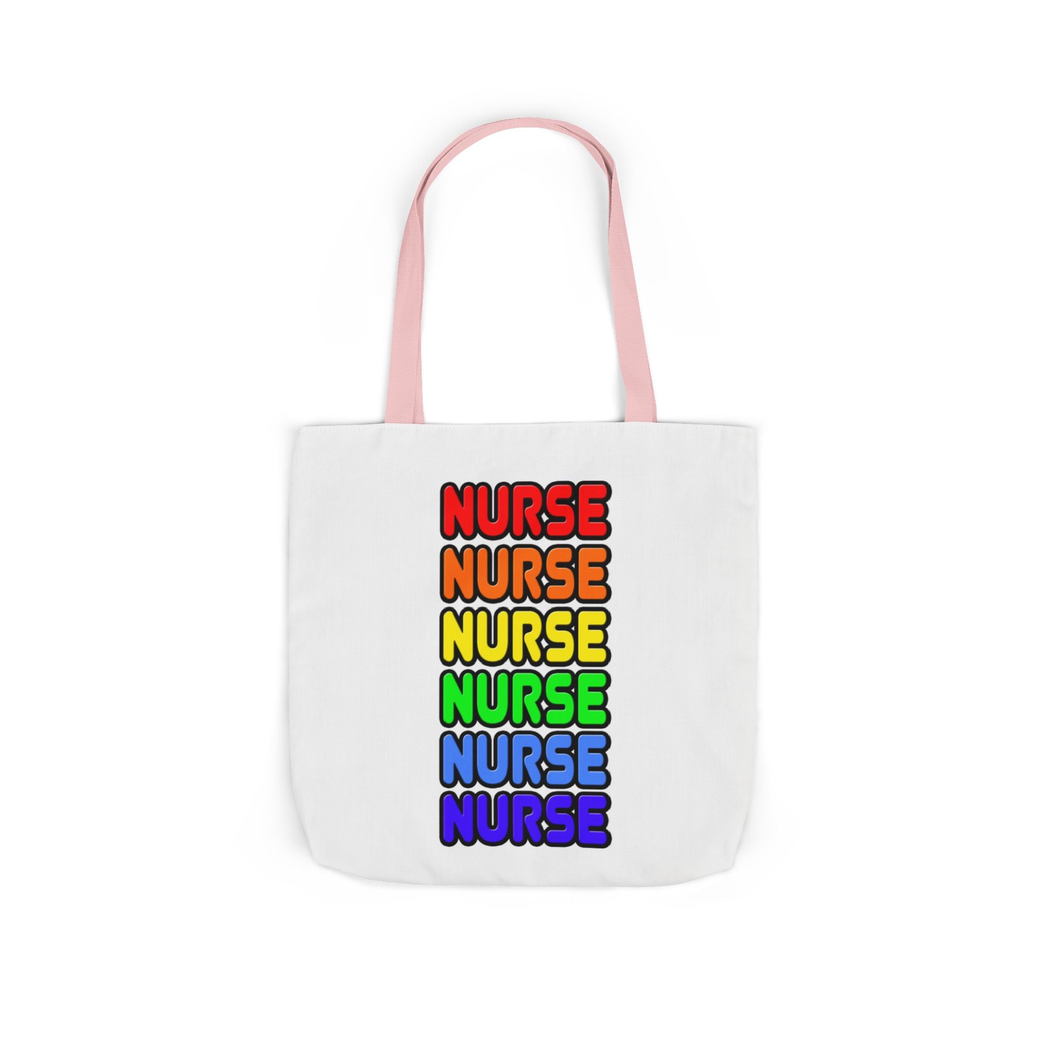 Rainbow Nurse - Canvas Tote Bag, 5-Color Straps