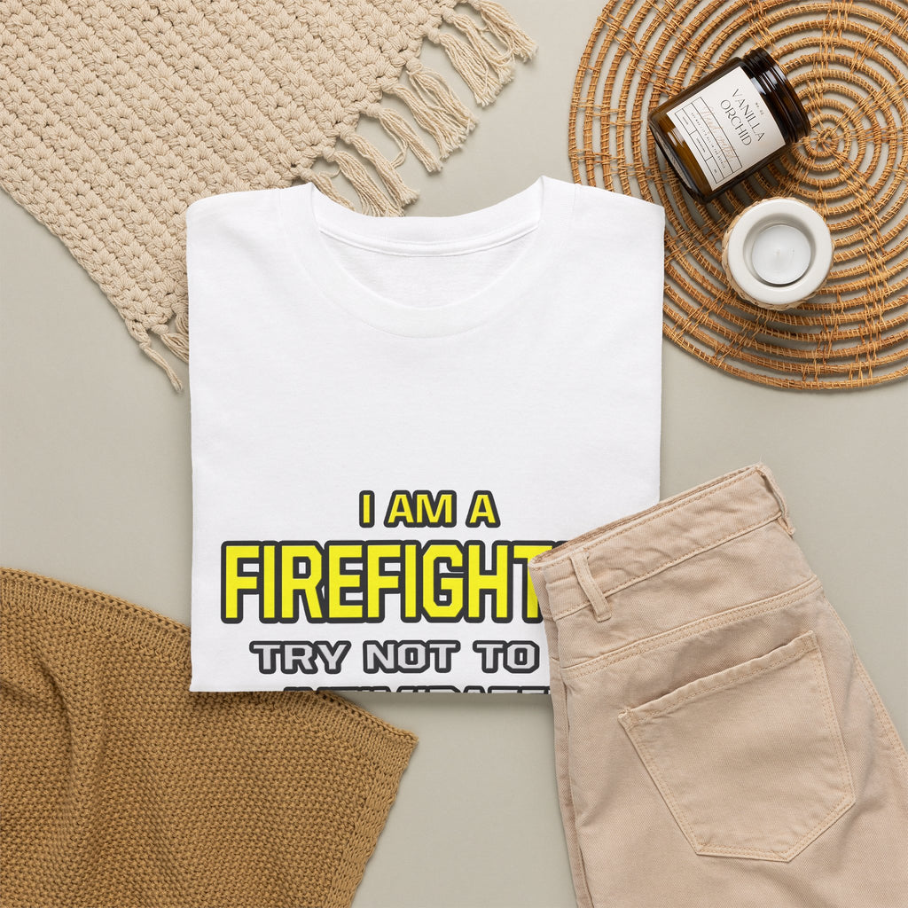 Firefighter...Superior Intelligence - Unisex Heavy Cotton Tee