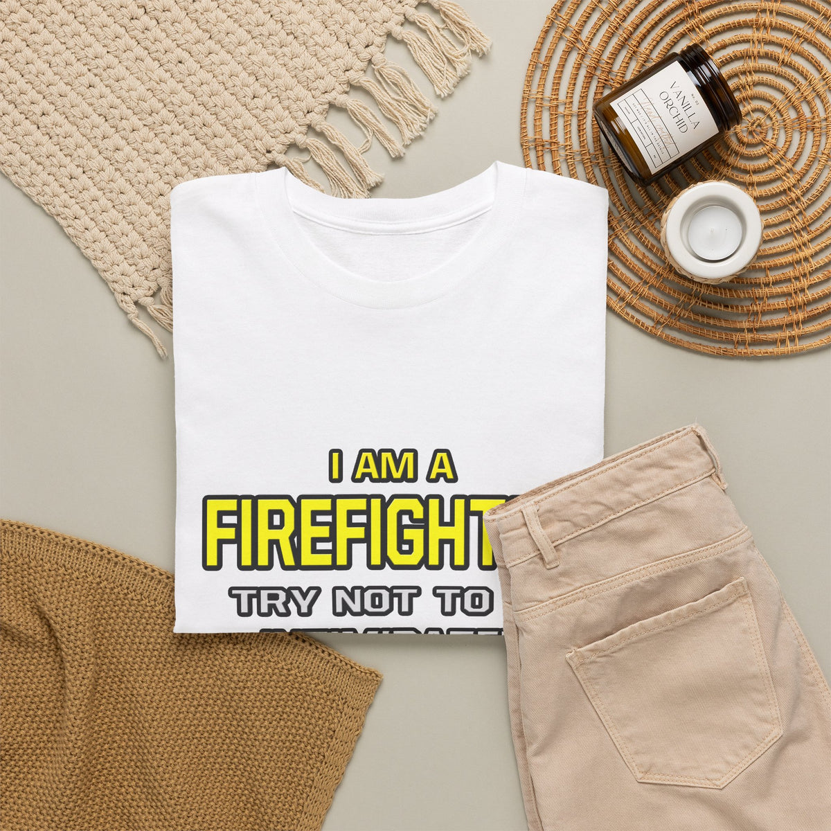 Firefighter...Superior Intelligence - Unisex Heavy Cotton Tee