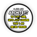 Funny Architect T Shirts and Gifts - Wall Clock