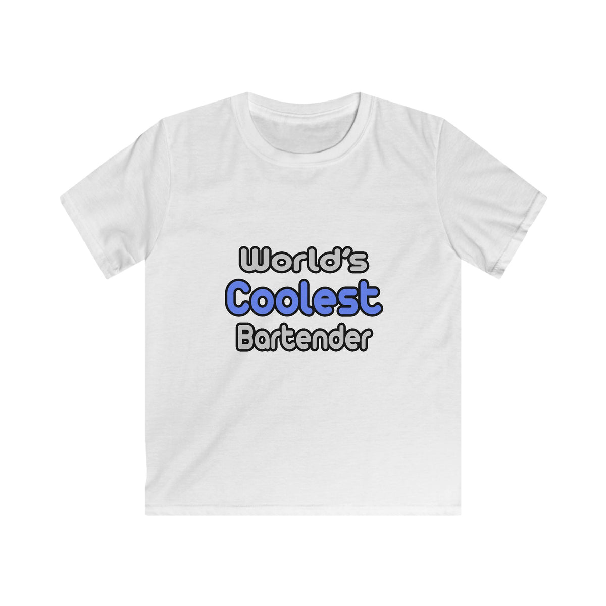 World's Coolest Bartender - Kids Softstyle Tee