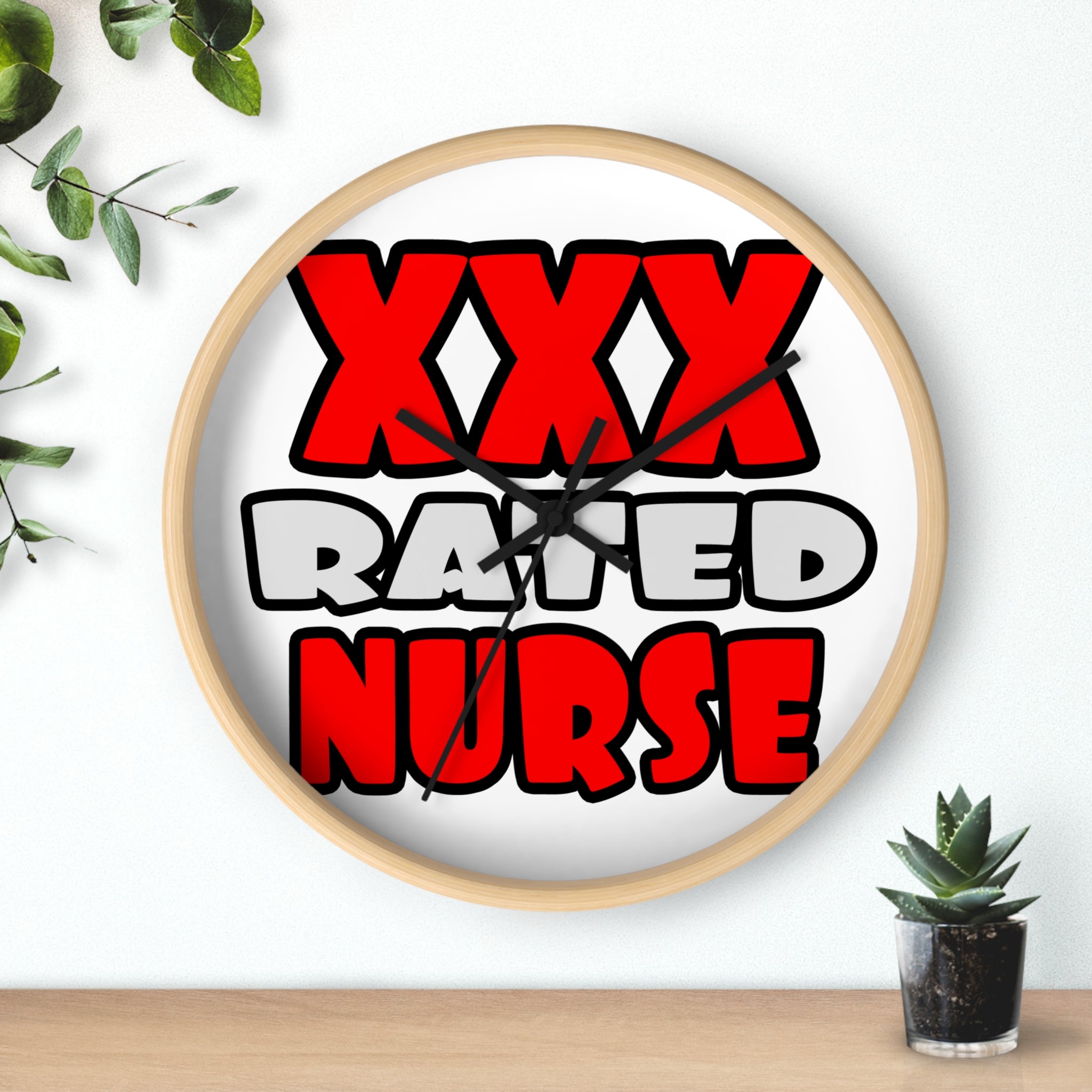 XXX Rated Nurse - Wall Clock