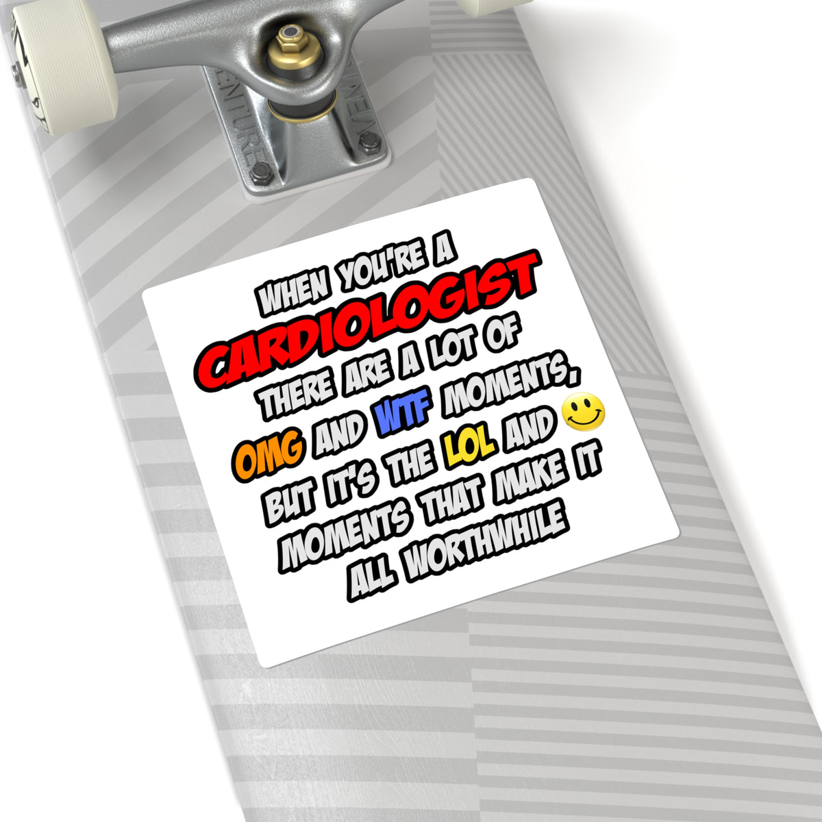 Cardiologist .. OMG WTF LOL - Square Stickers