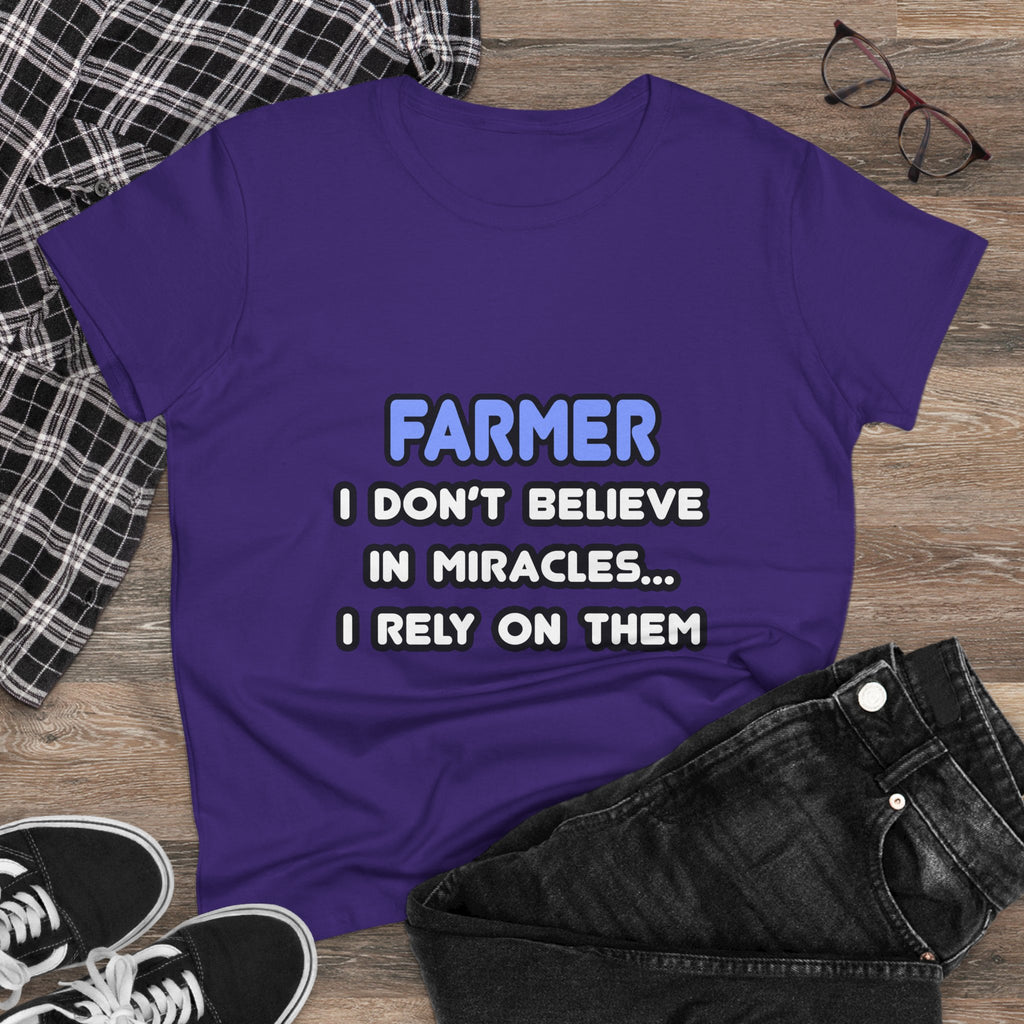 Miracles and Farmers - Women's Midweight Cotton Tee