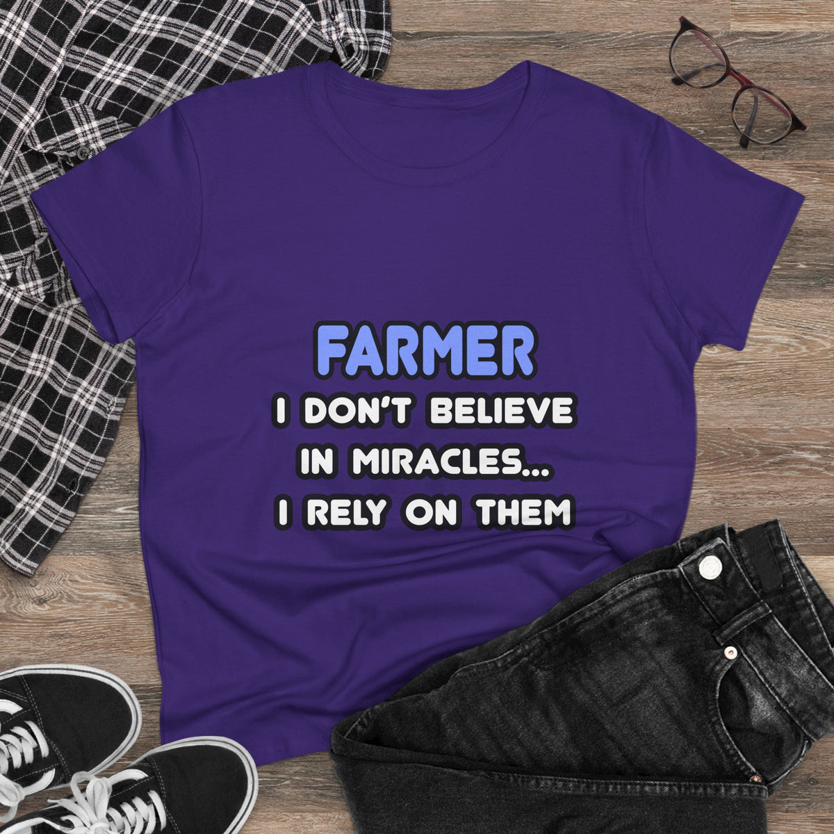 Miracles and Farmers - Women's Midweight Cotton Tee
