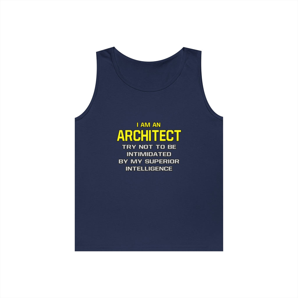 Architect...Superior Intelligence - Unisex Heavy Cotton Tank Top
