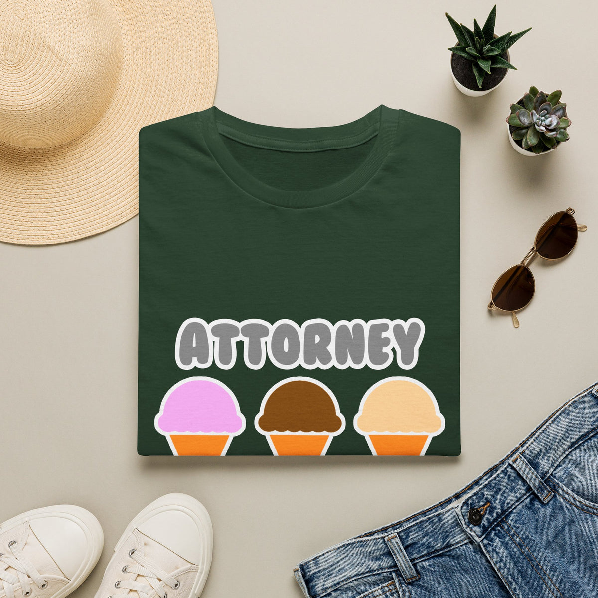 Attorney ... Will Work For Ice Cream - Unisex Softstyle T-Shirt