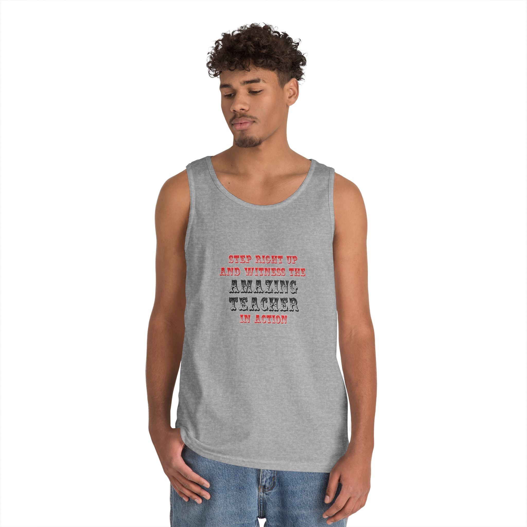 Amazing Teacher In Action - Unisex Heavy Cotton Tank Top