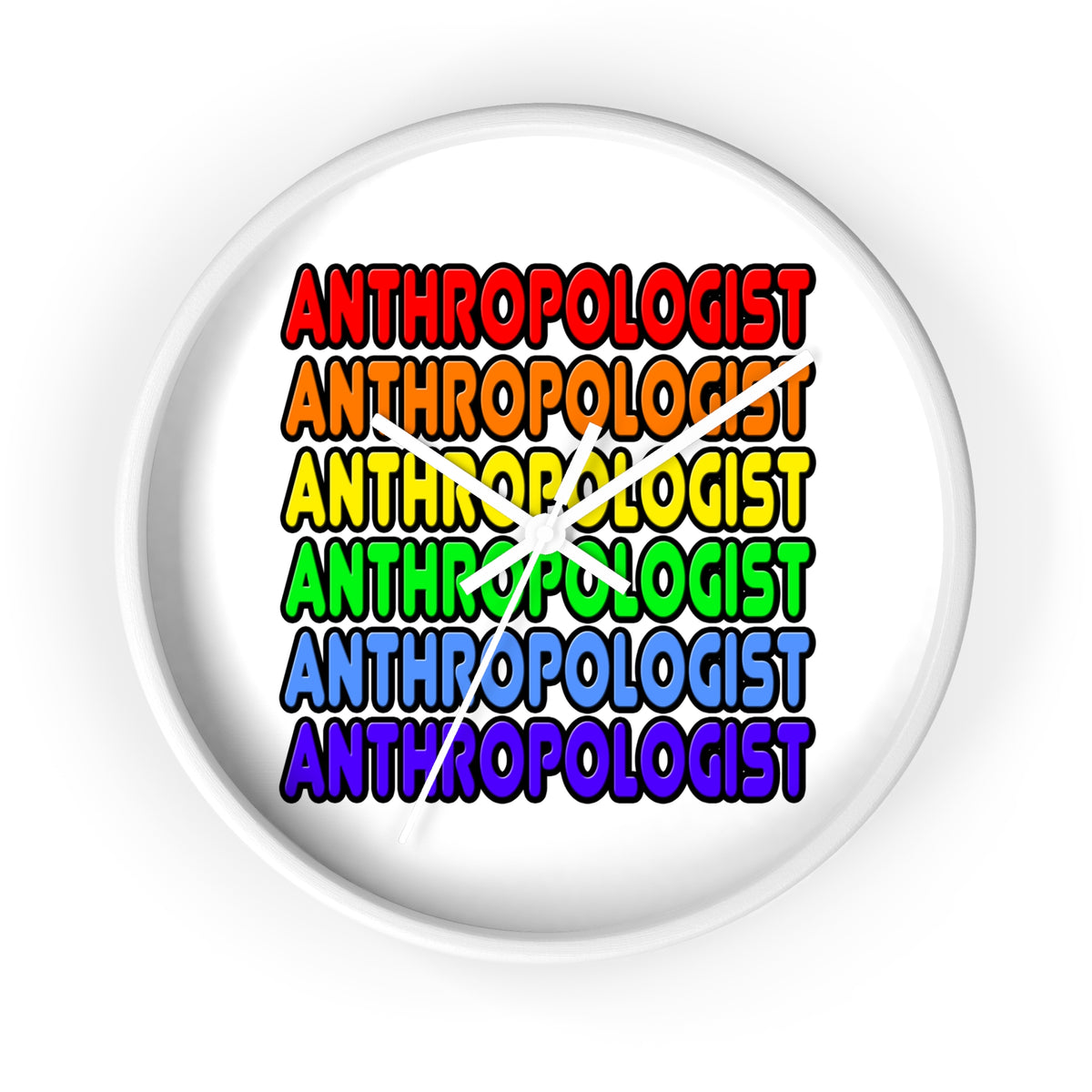 Rainbow Anthropologist - Wall Clock