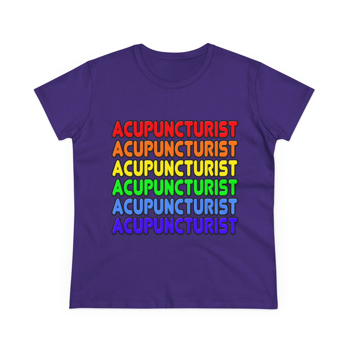 Rainbow Acupuncturist - Women's Midweight Cotton Tee