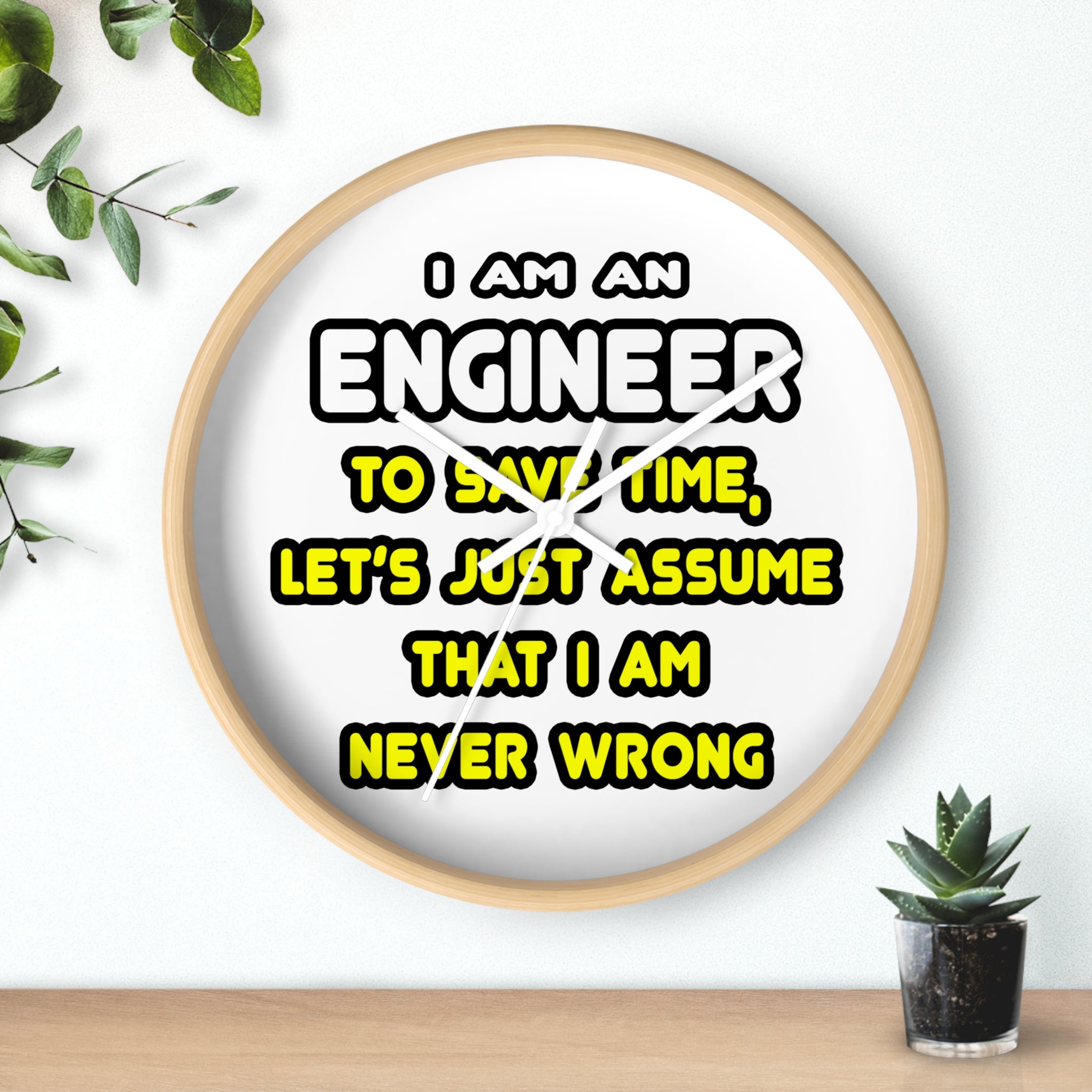 Funny Engineer T Shirts and Gifts - Wall Clock