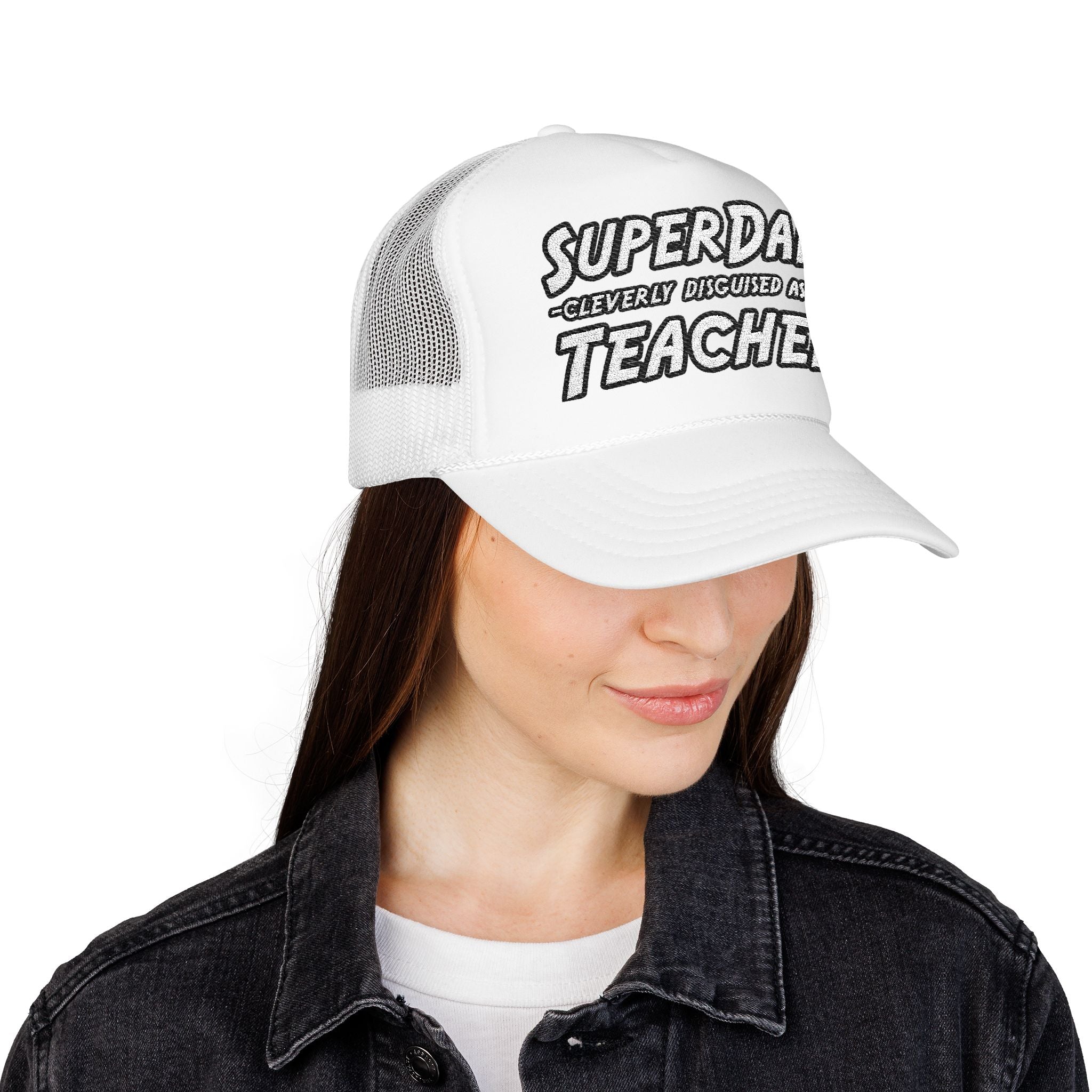 superdad dark teacher - Foam Trucker Hat