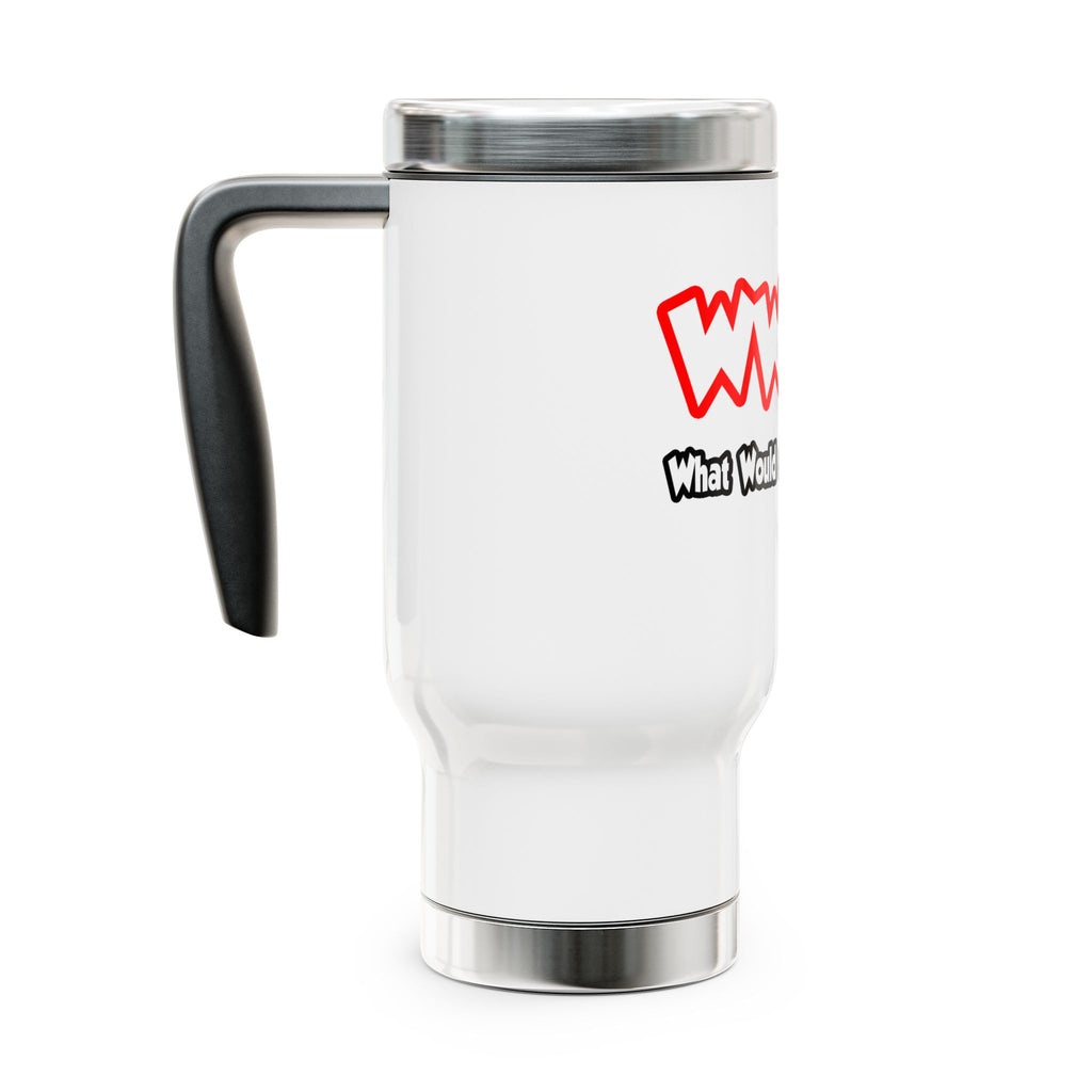 WWED...What Would an Engineer Do - Stainless Steel Travel Mug with Handle, 14oz