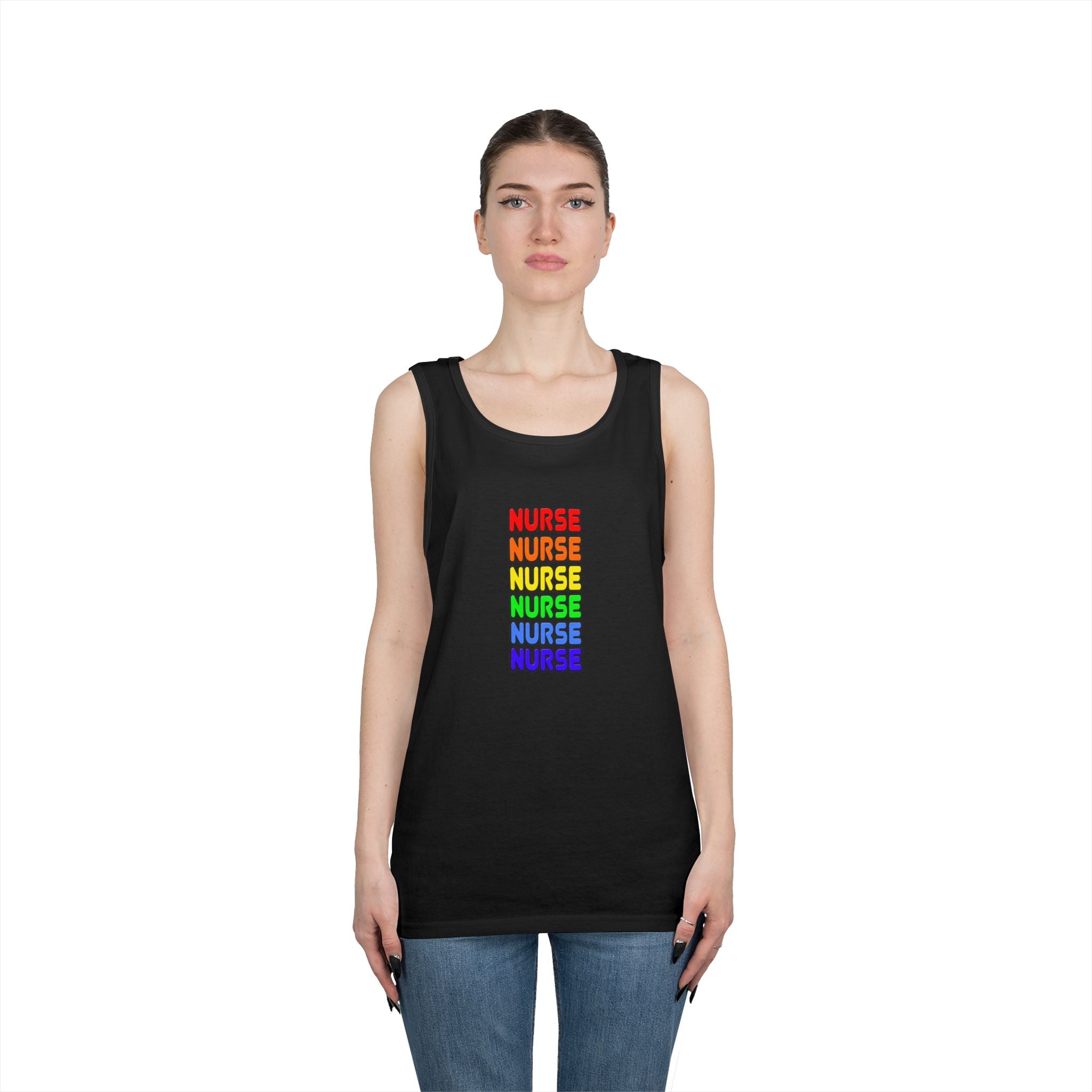 Rainbow Nurse - Unisex Heavy Cotton Tank Top