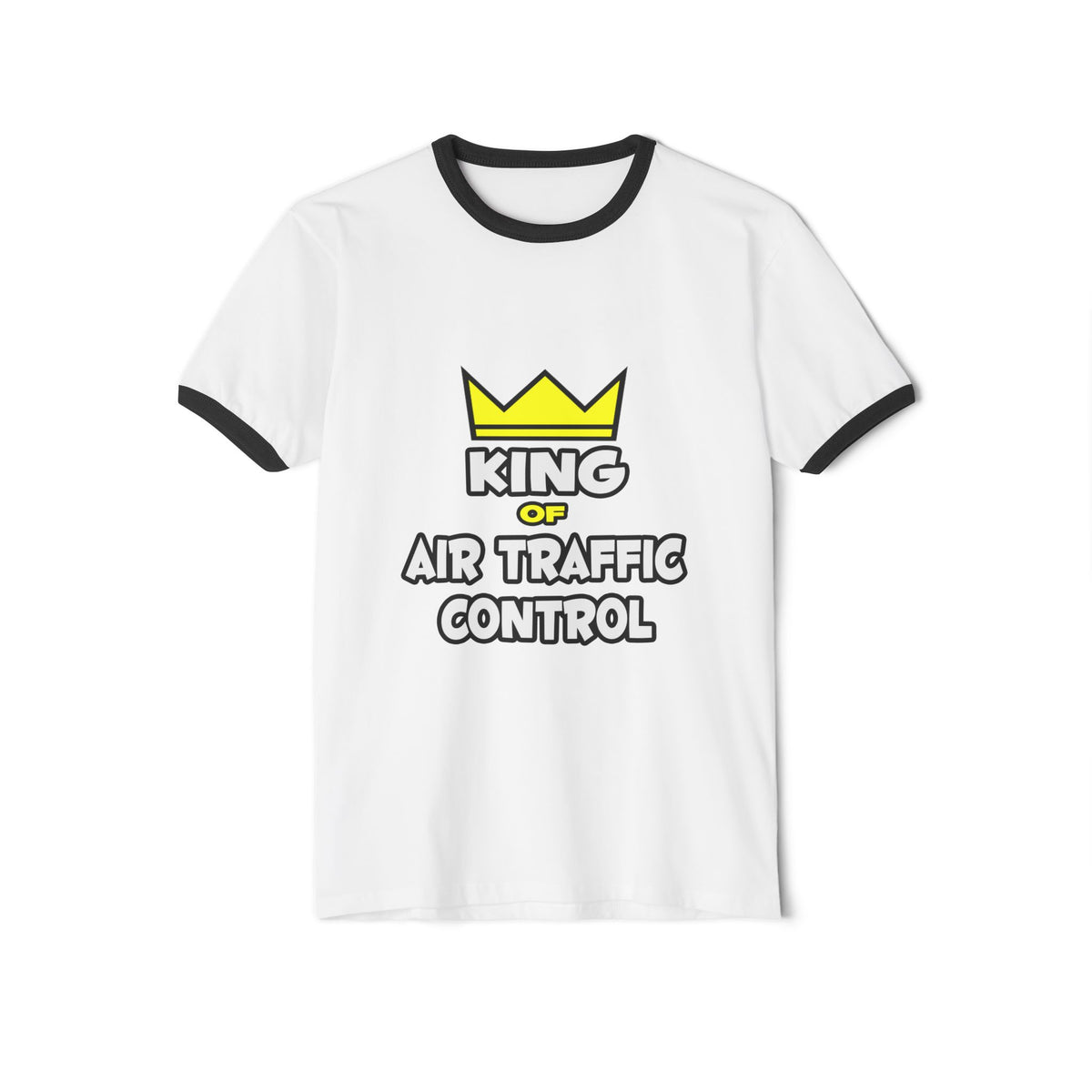 King of Air Traffic Control - Unisex Cotton Ringer T-Shirt