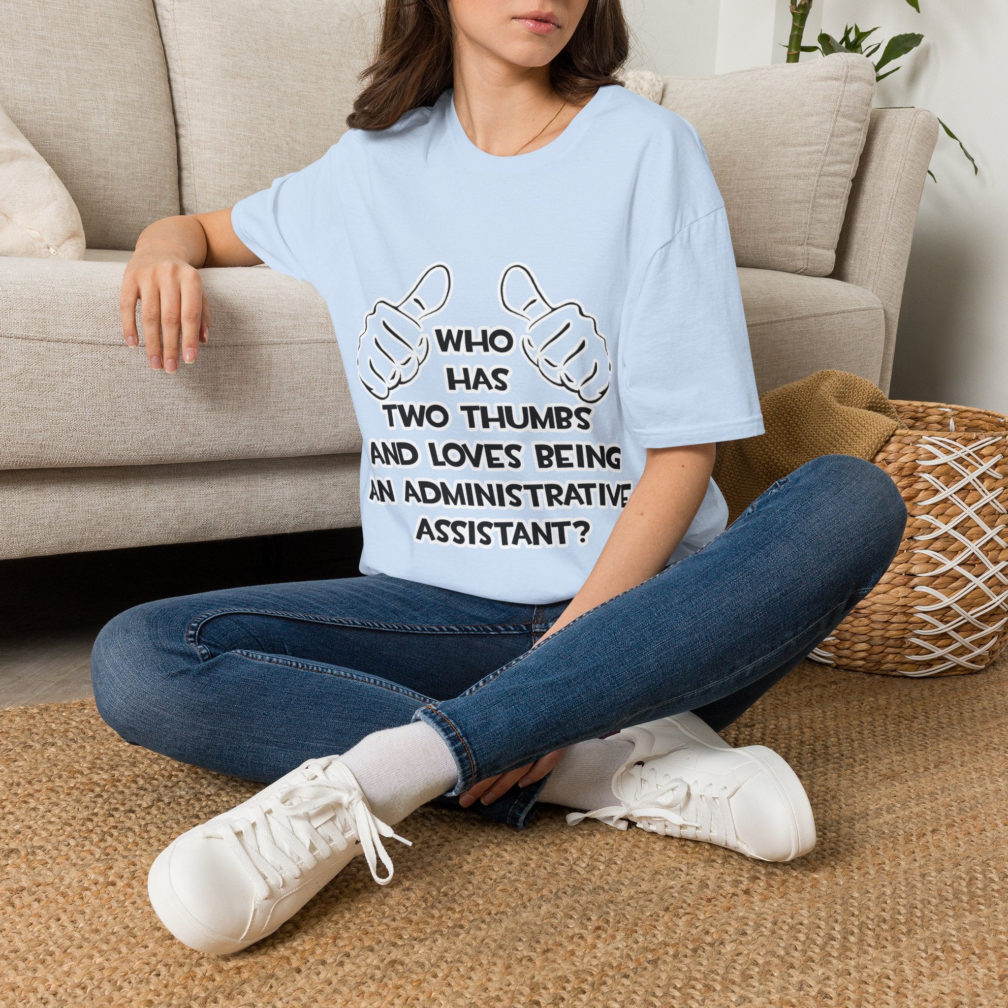 Two Thumbs .. Administrative Assistant - Unisex Softstyle T-Shirt