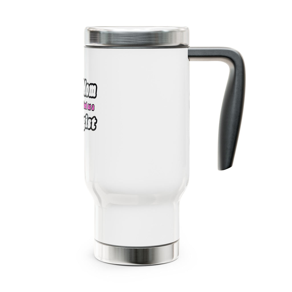 SuperMom Biologist - Stainless Steel Travel Mug with Handle, 14oz