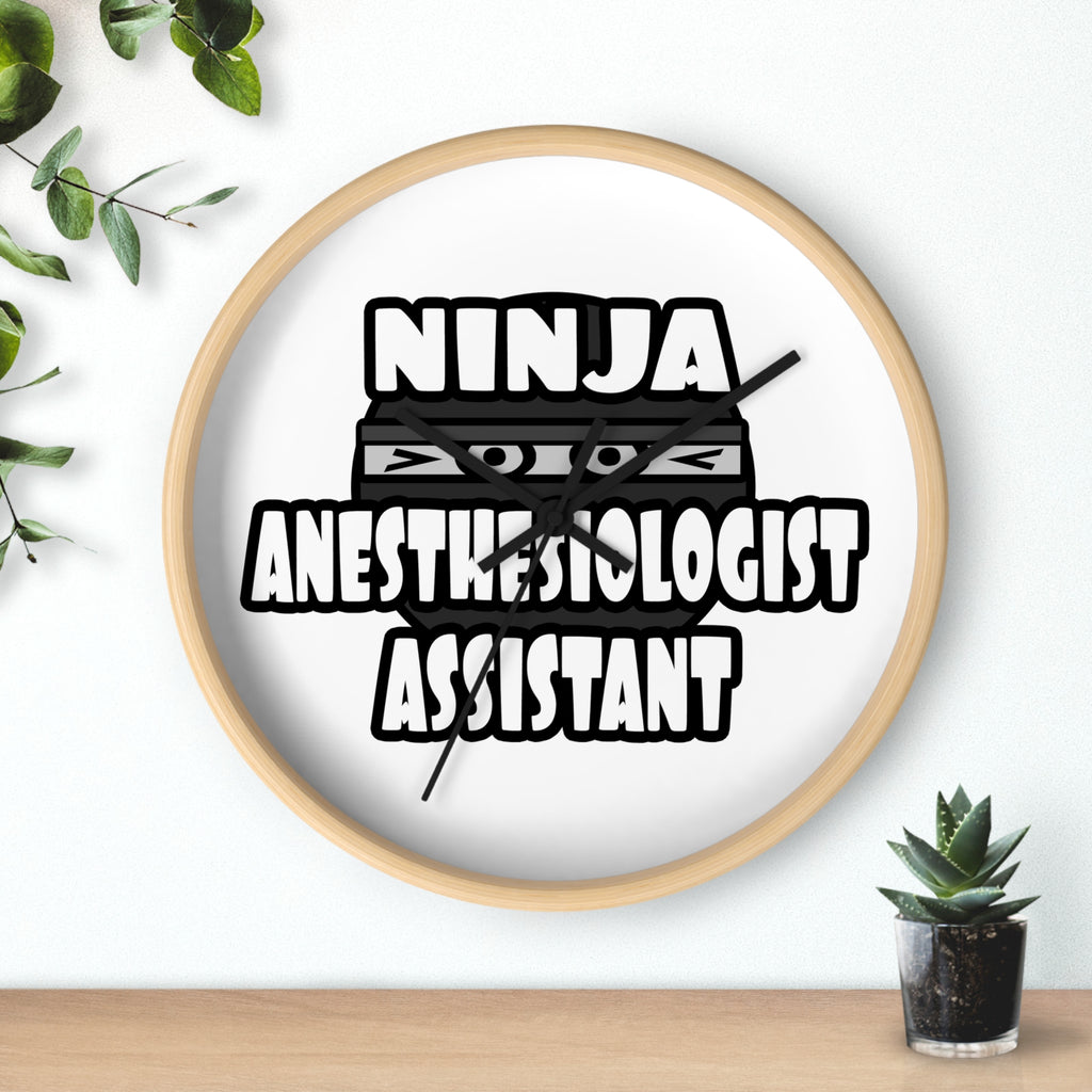 Ninja Anesthesiologist Assistant - Wall Clock