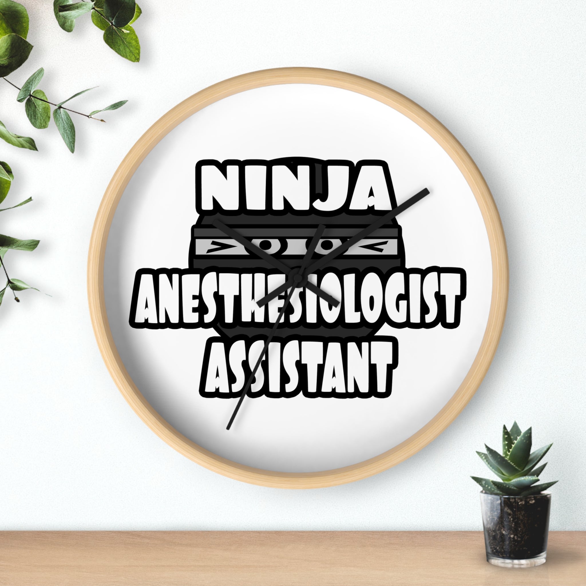 Ninja Anesthesiologist Assistant - Wall Clock