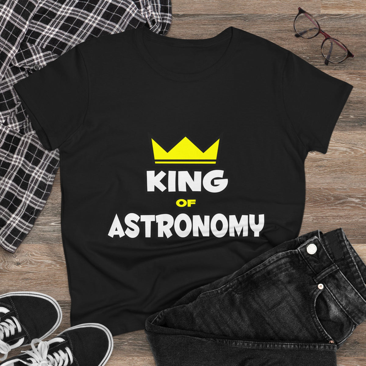 King of Astronomy - Women's Midweight Cotton Tee