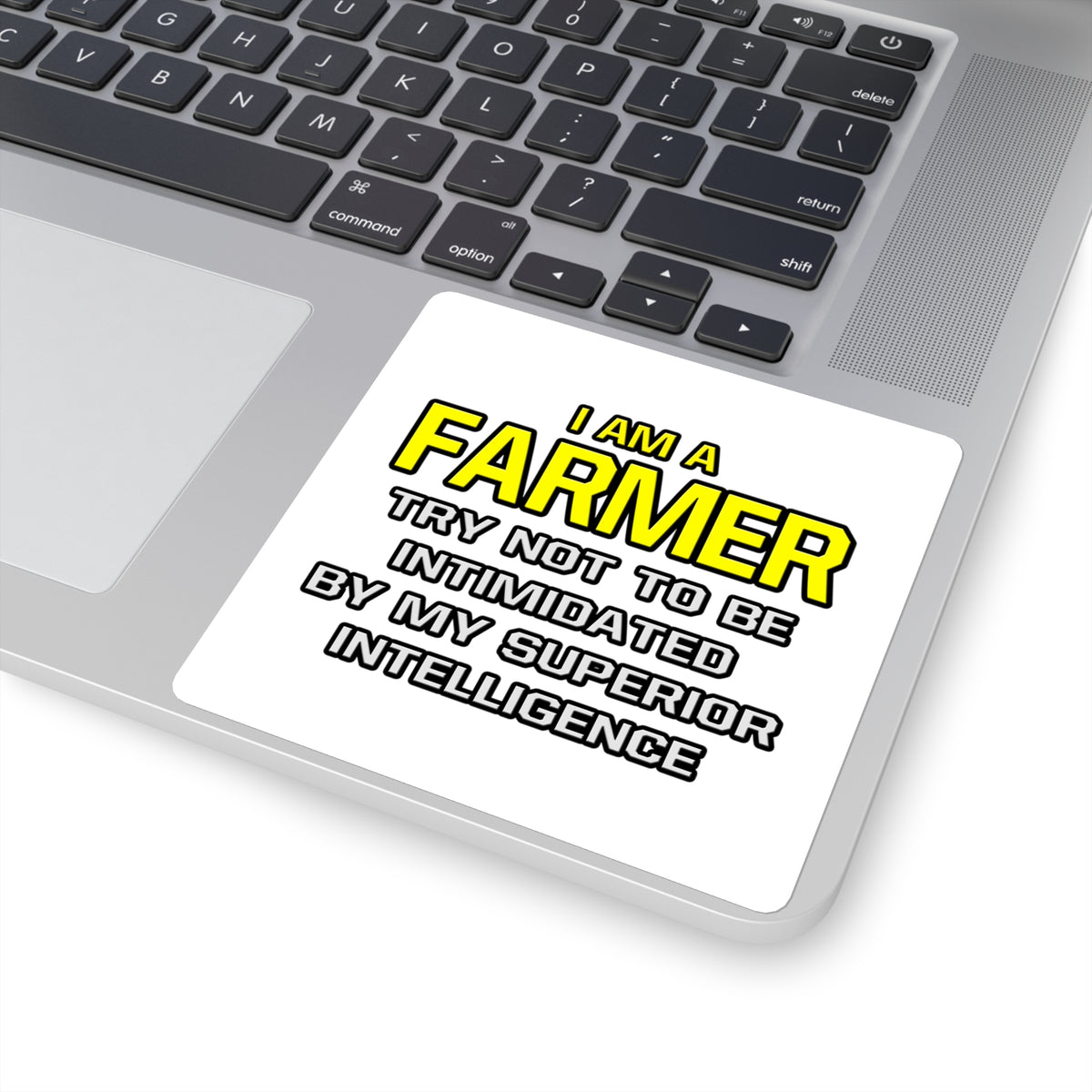 Farmer...Superior Intelligence - Square Stickers